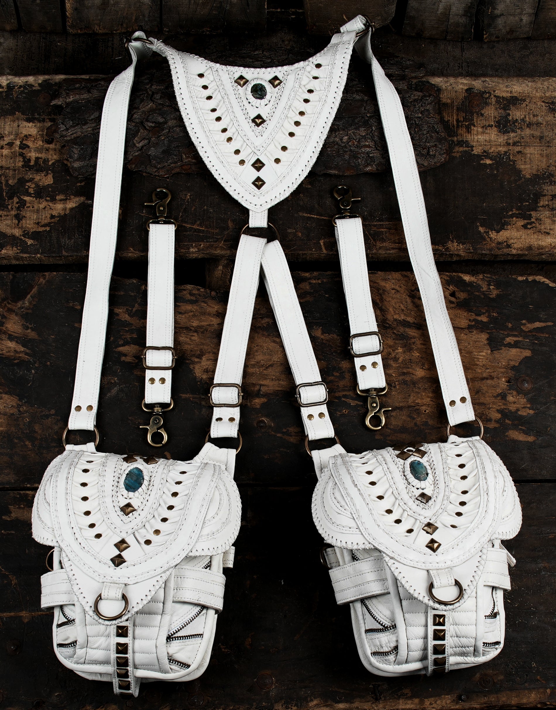 Handmade Genuine Leather Holster with Adjustable Straps || Steampunk Style Leather Holster (LT-AB-HLS-6003)