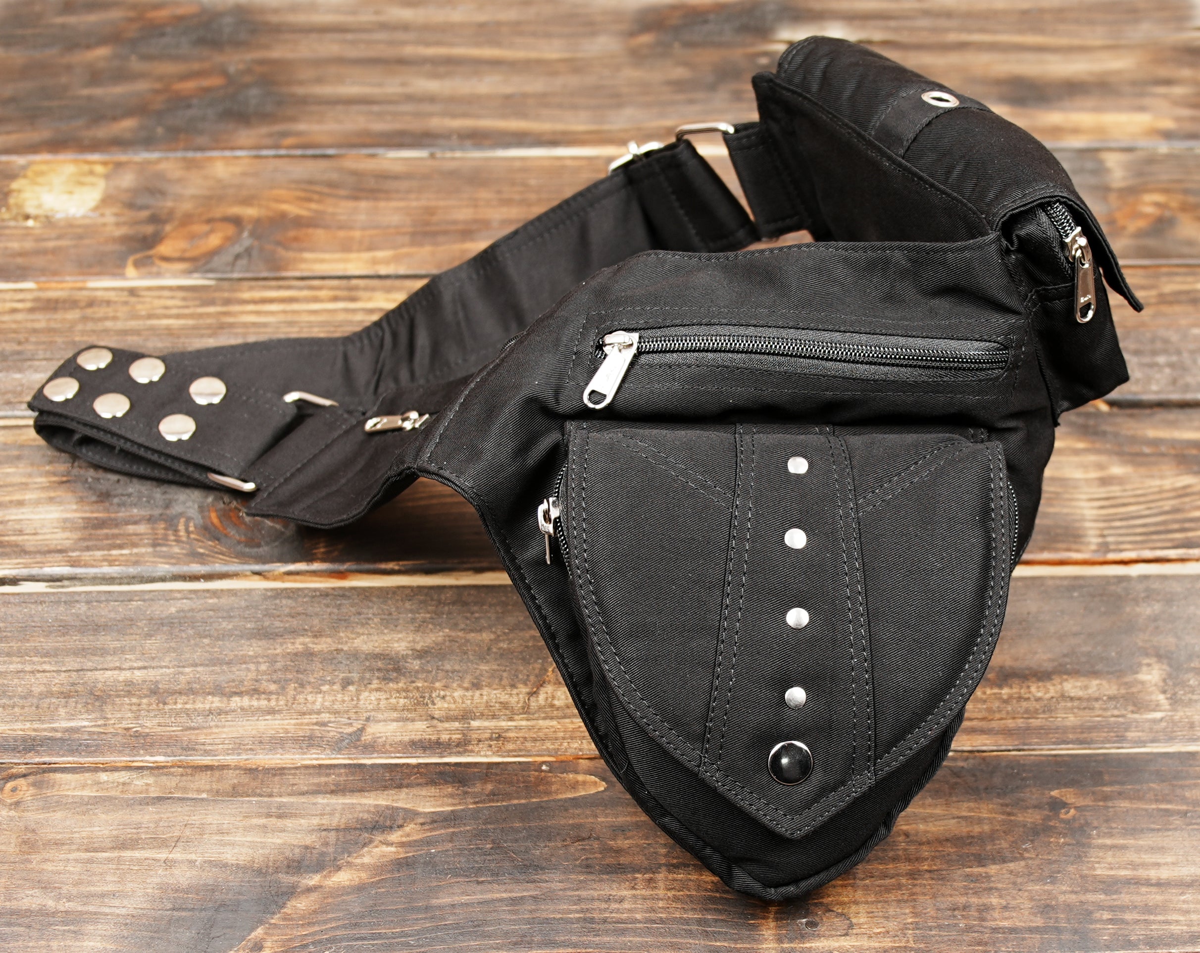 Festival waist bag with adjustable strap and buckle