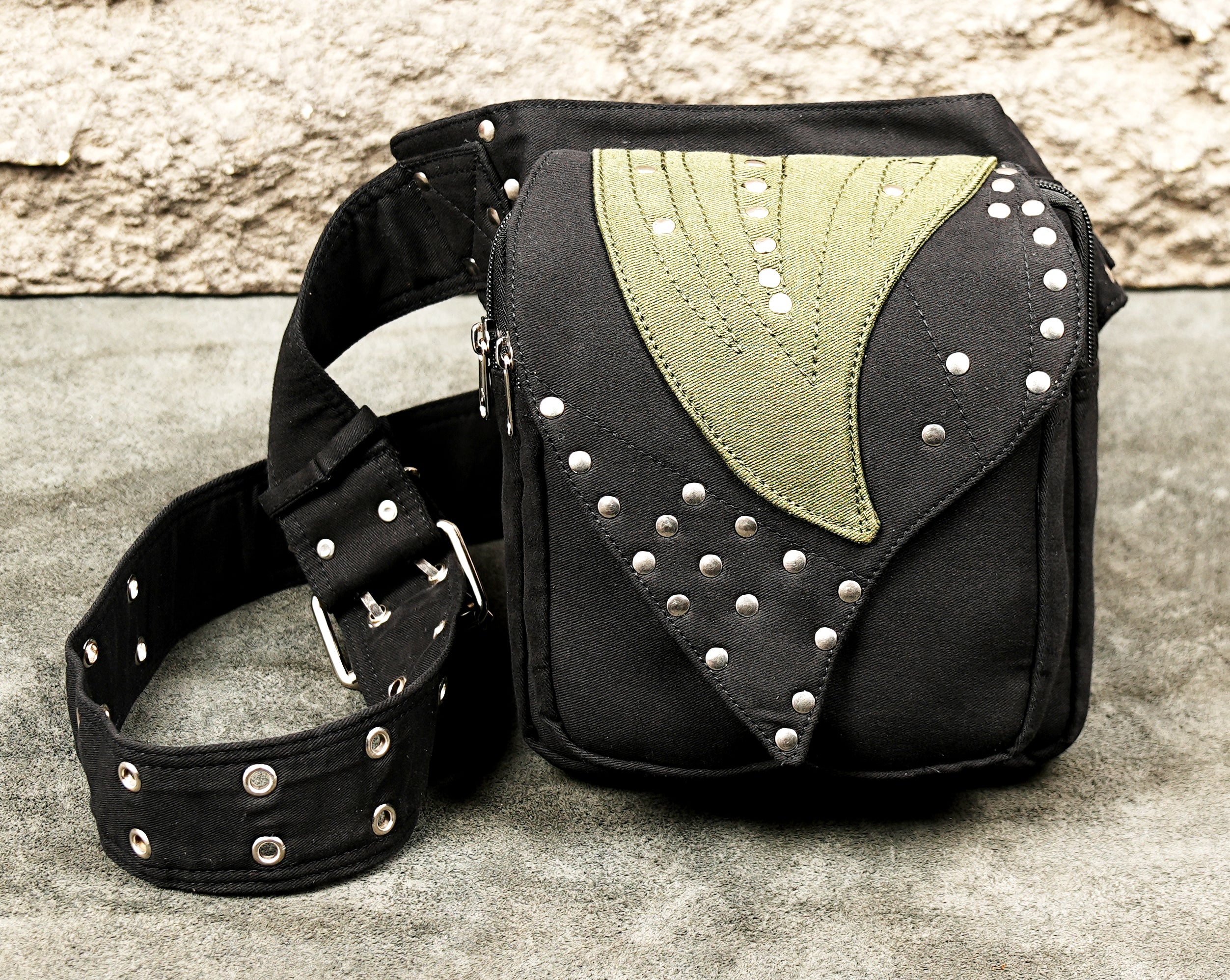 Handmade cotton pouch for concerts markets and festivals