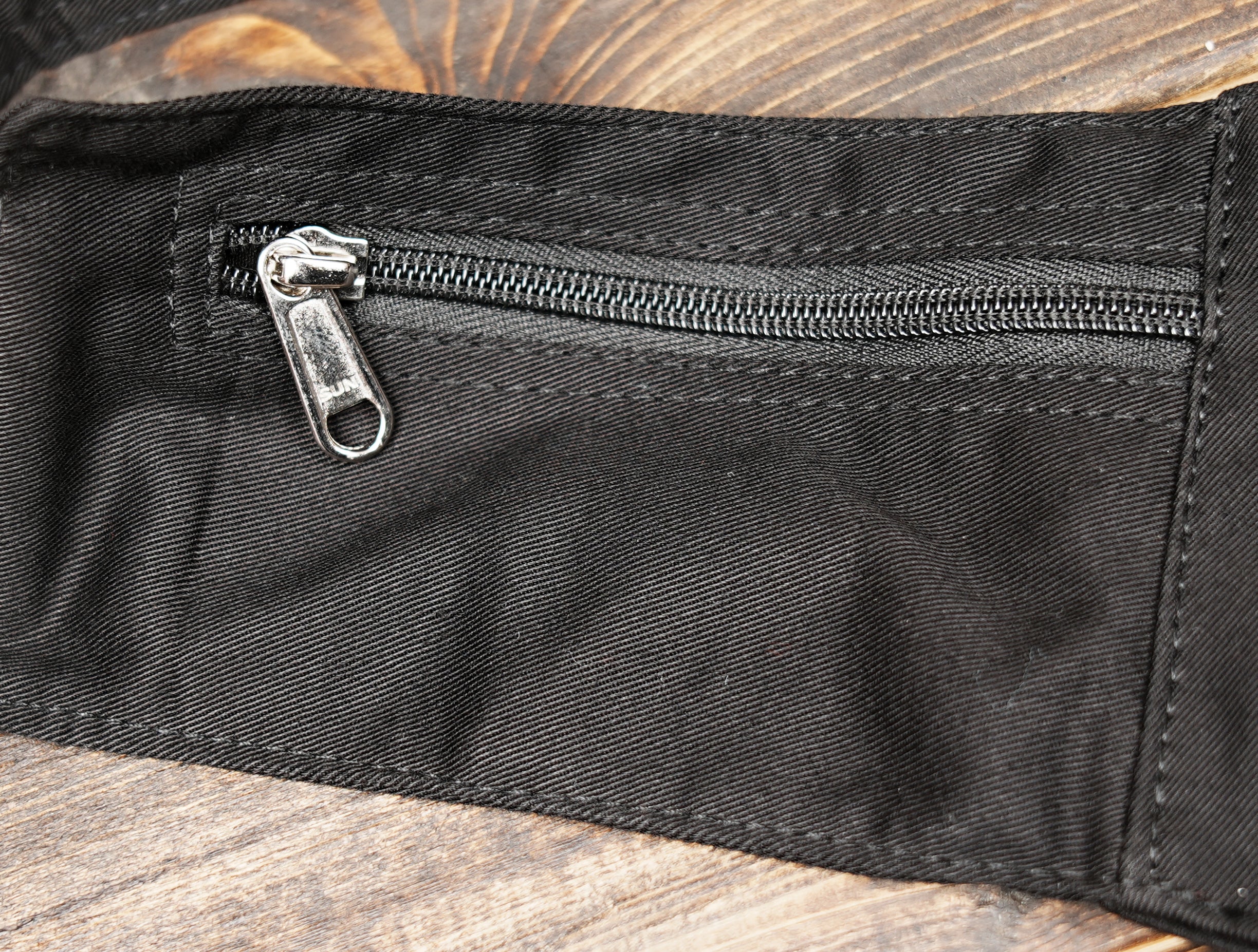 Cotton hip bag with zippered front pocket