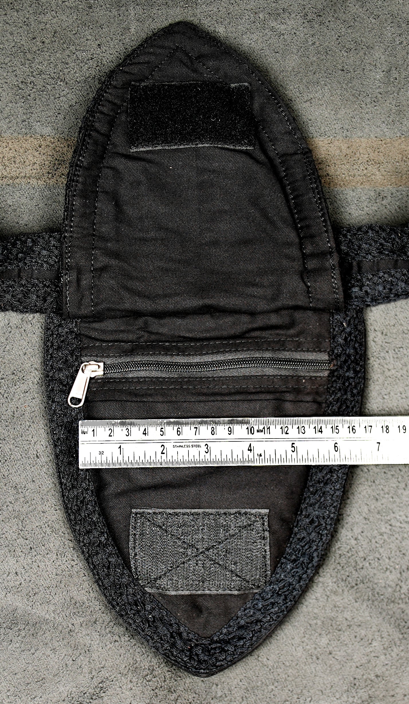Black hipster fanny pack utility pouch for hands-free festival wear