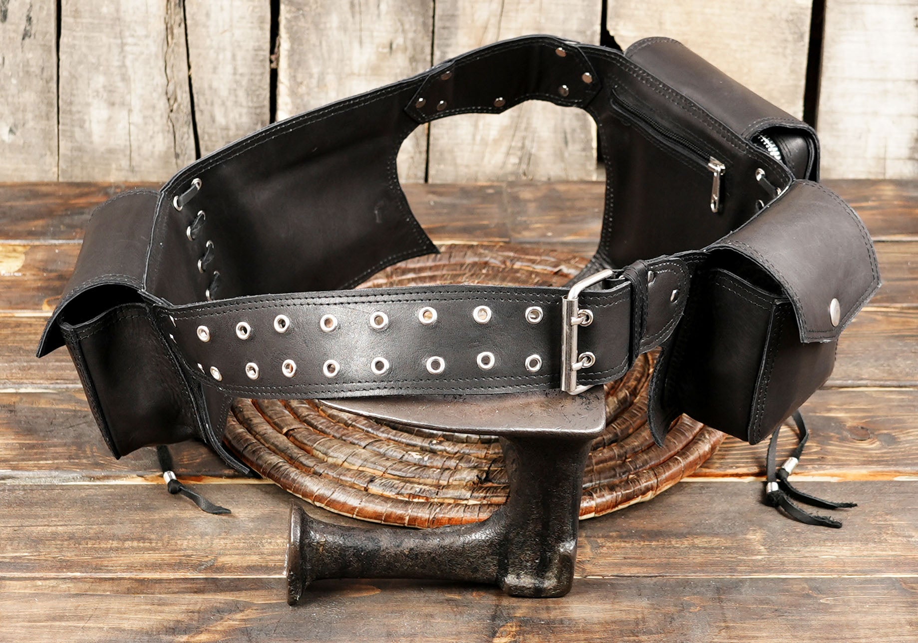 Buy Handmade Leather Waist Bag: Festival Hip Pack With Adjustable Belt Online in USA 
