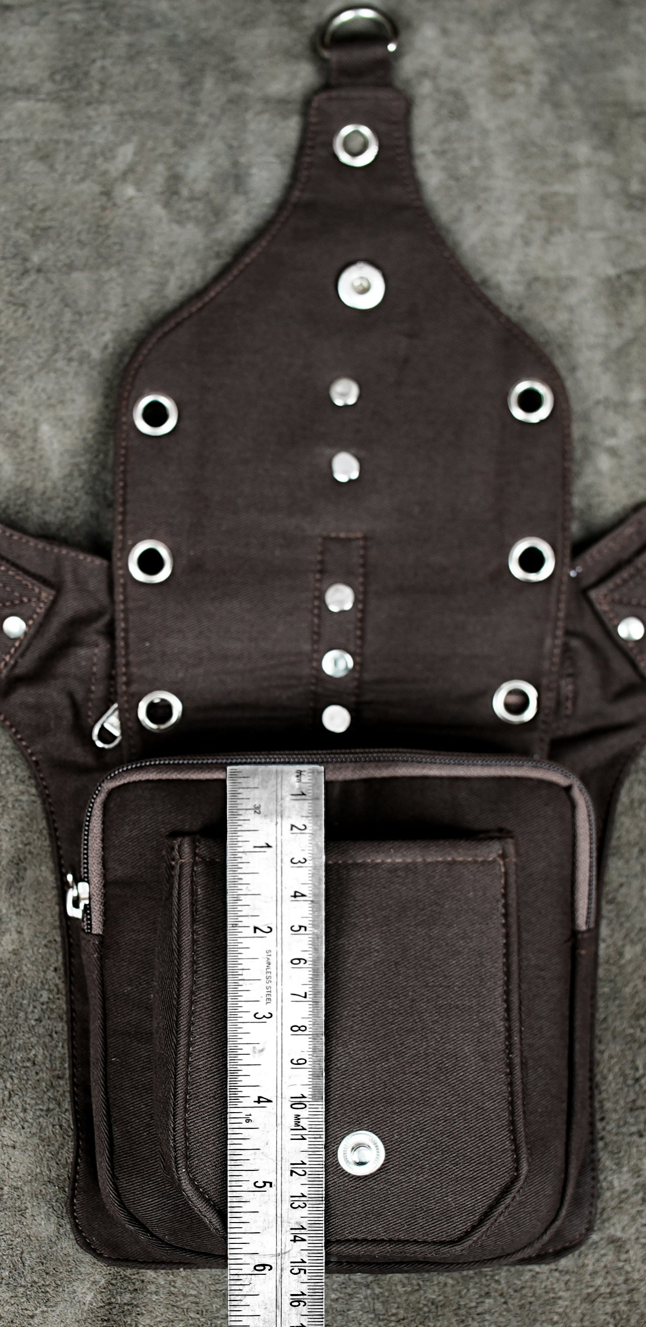 Eco friendly cotton fanny pack with zip pockets