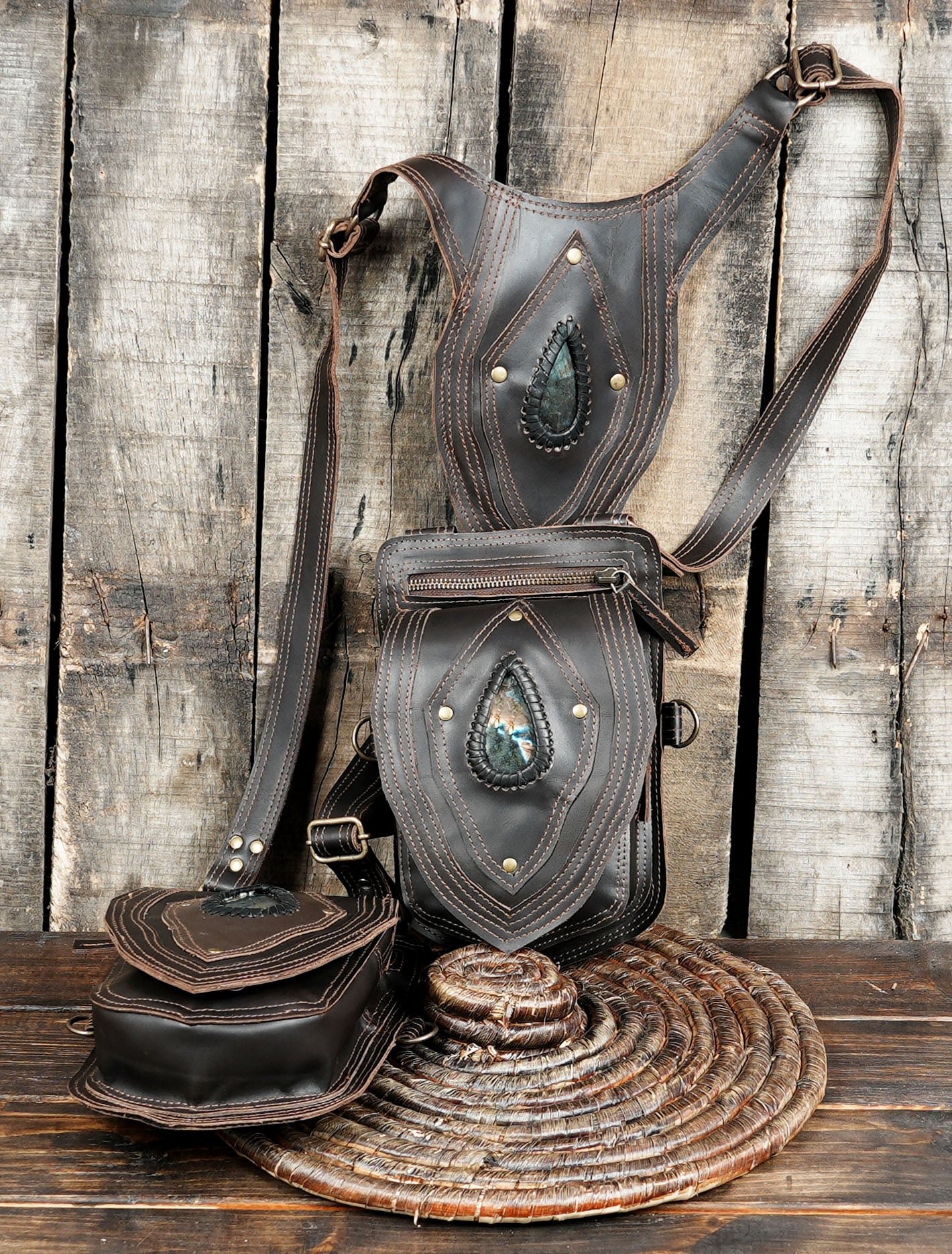 Buy Rustic Leather Holster Bag, Real Leather Shoulder Bag with creativity design