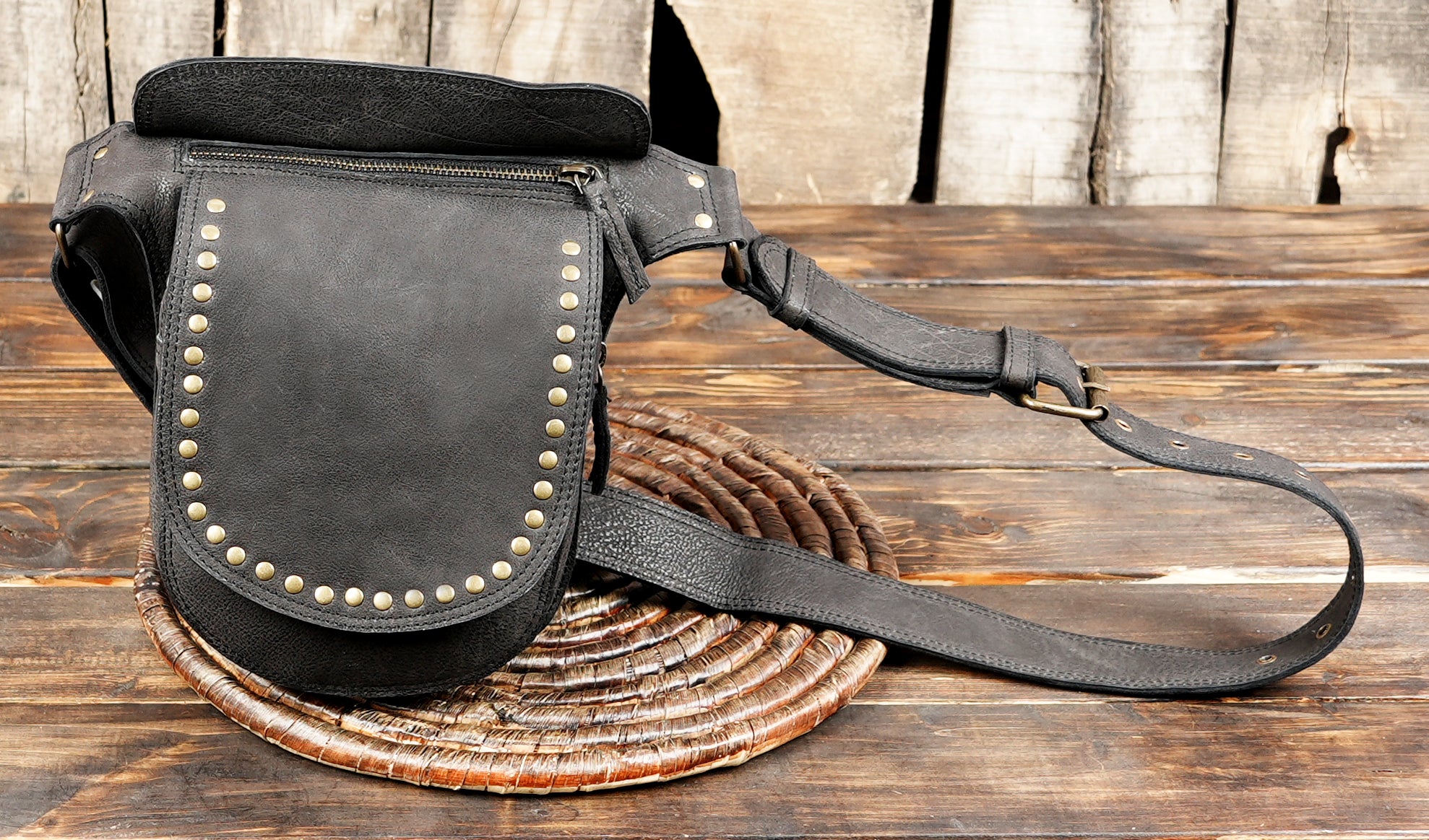 Leather waist belt designed for festivals and daily use