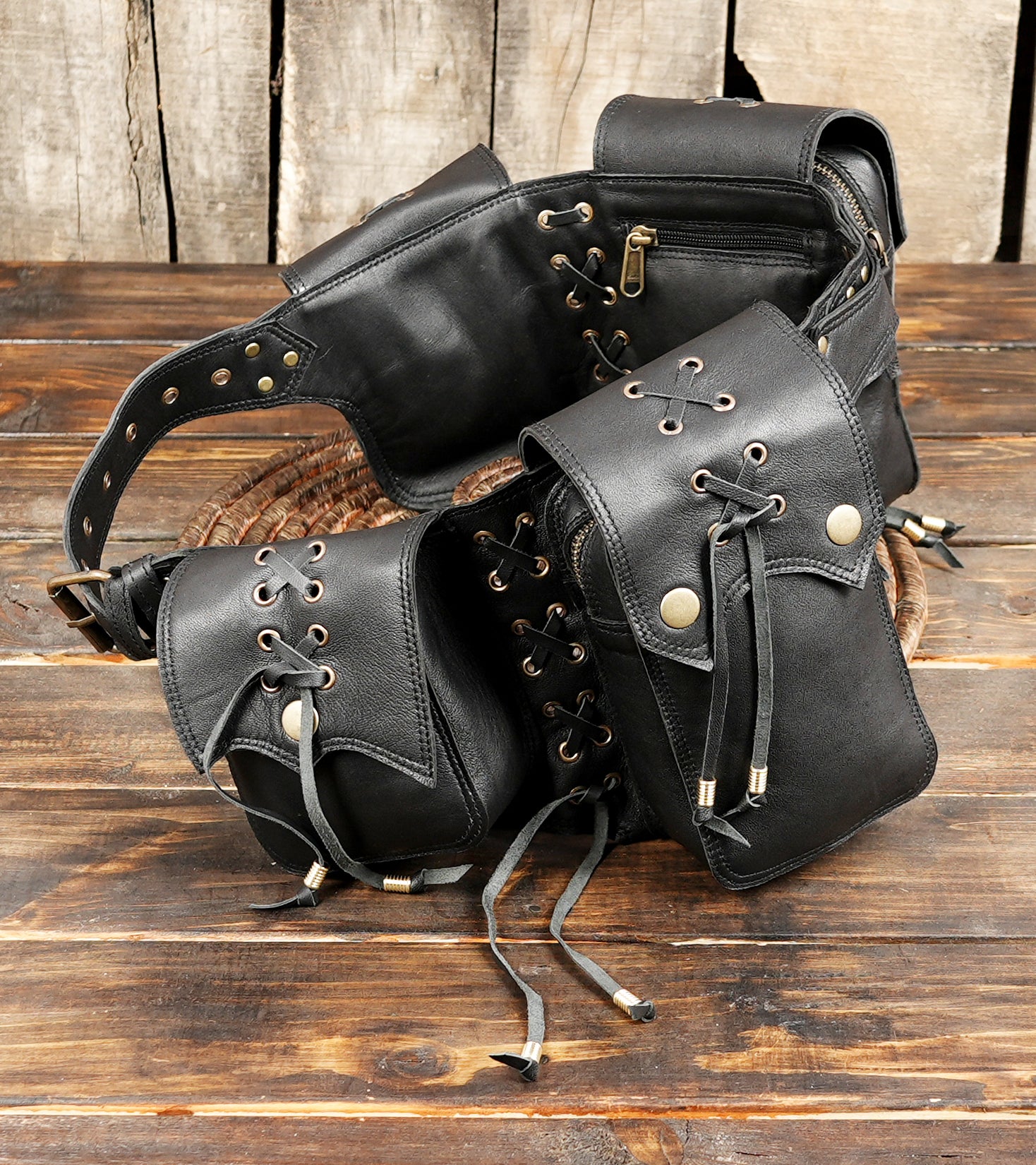 Buy Pocket Belt ~ Utility Belt ~ Festival and Travel Hip Bag ~ With 5 Pockets ~ Black Cotton ~ Unisex with creativity back zipper 