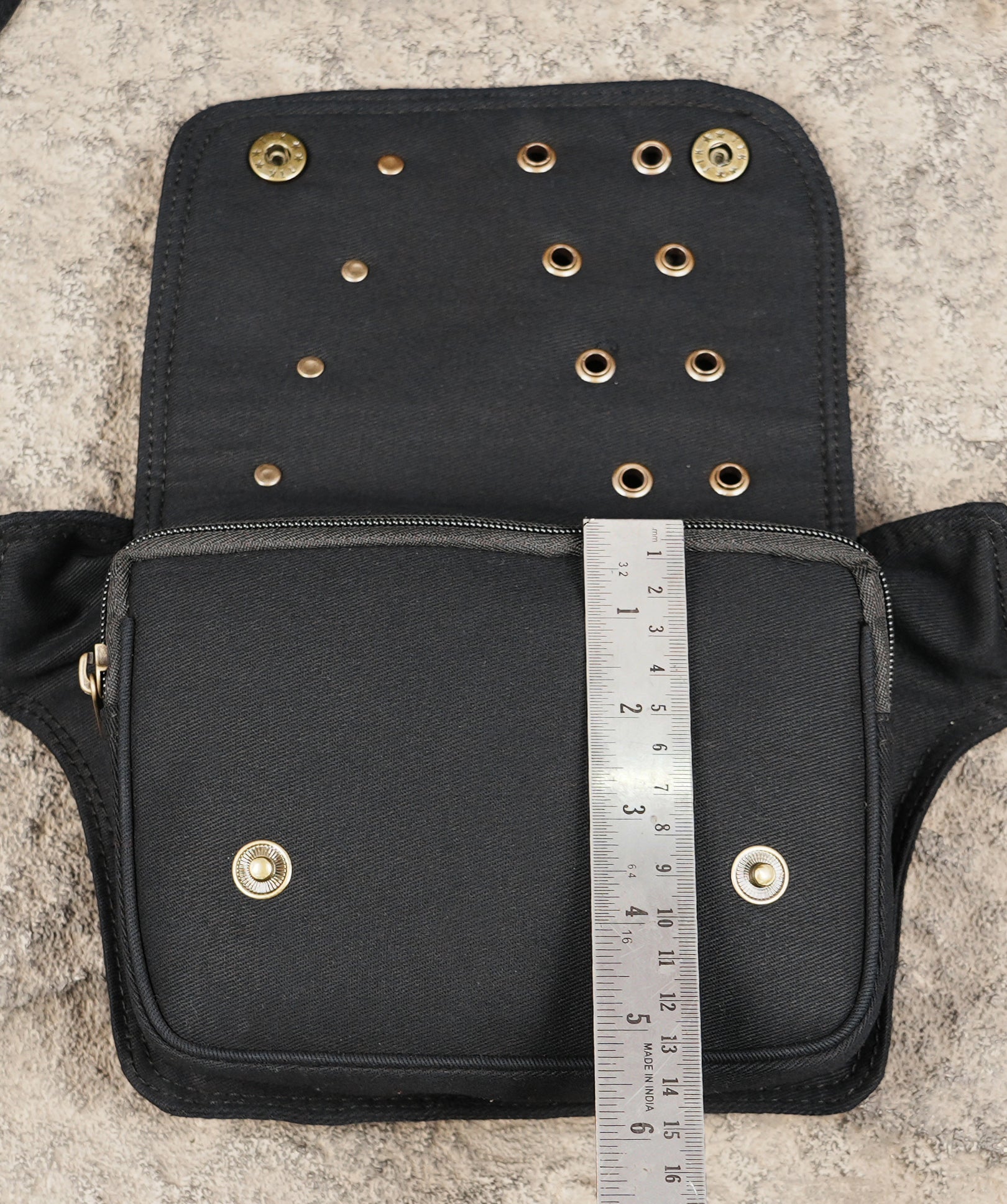 Festival utility waist bag with adjustable strap and secure pockets