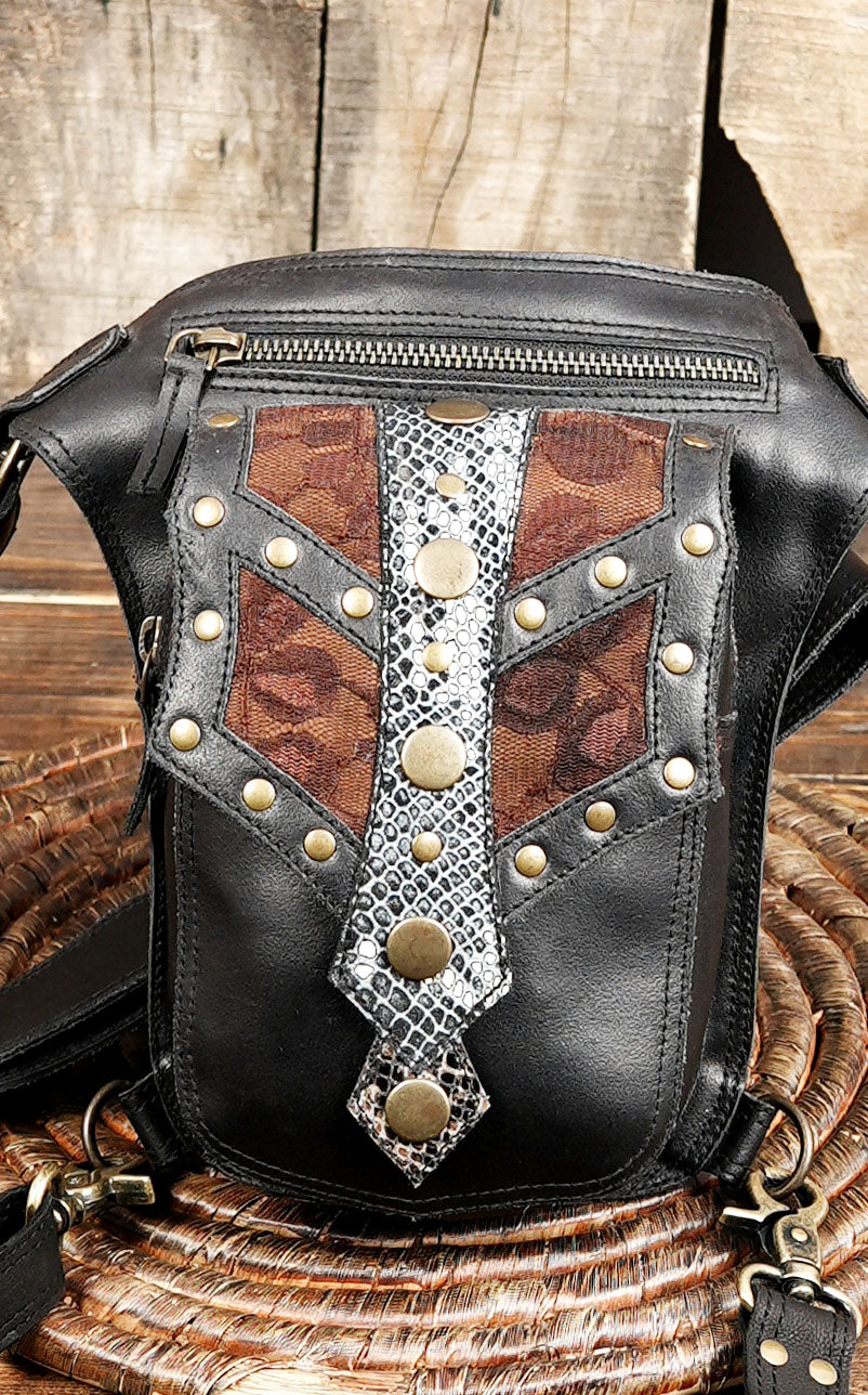 Handcrafted Leather Waist Thigh Harness with Adjustable Straps
