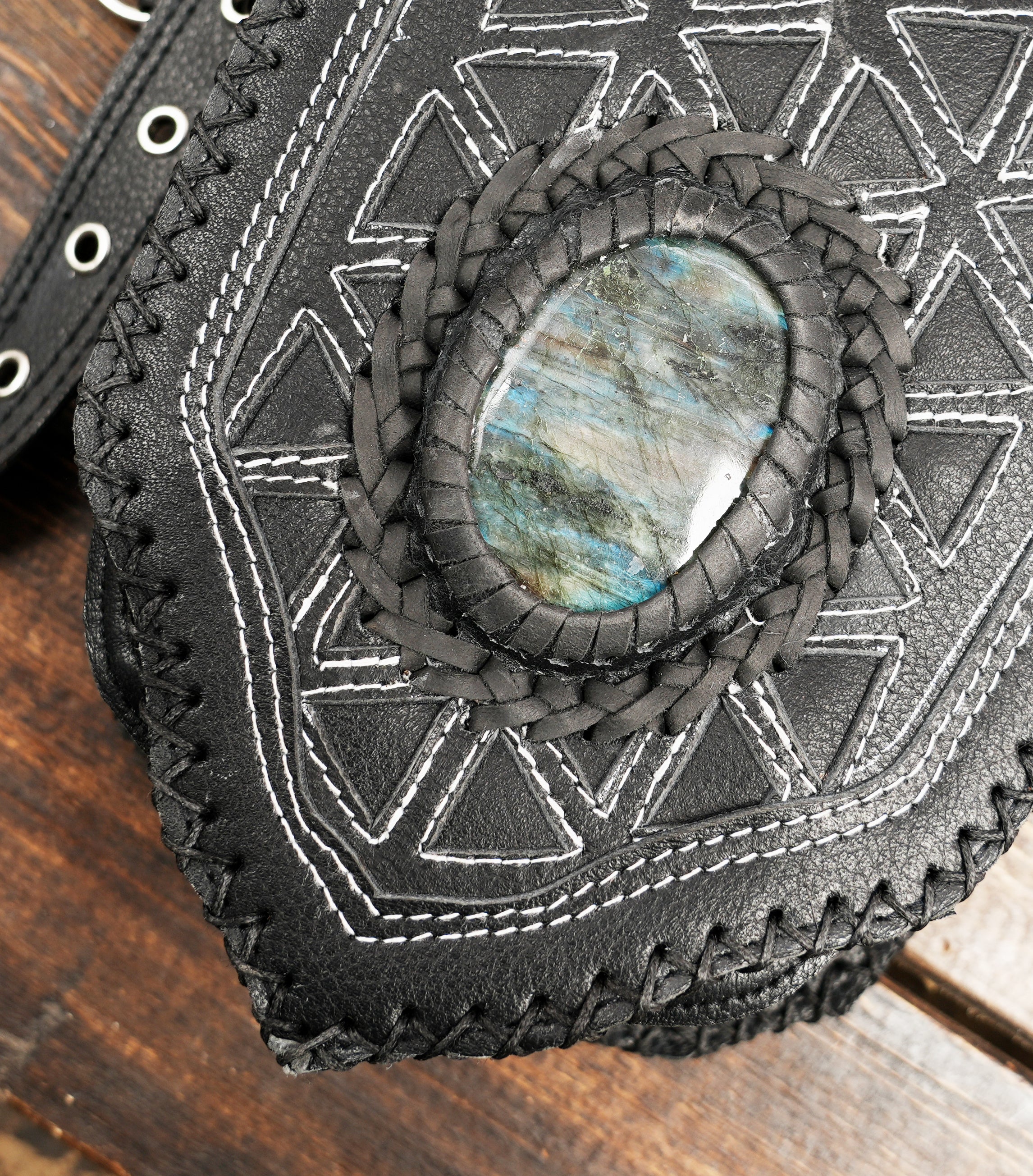 Handcrafted Fantasy Style Leather Utility Harness || Festival Ready Decorative Leather Holster || Gothic Double Pocket Leather Body Holster (LT/NS/HLS/6029)