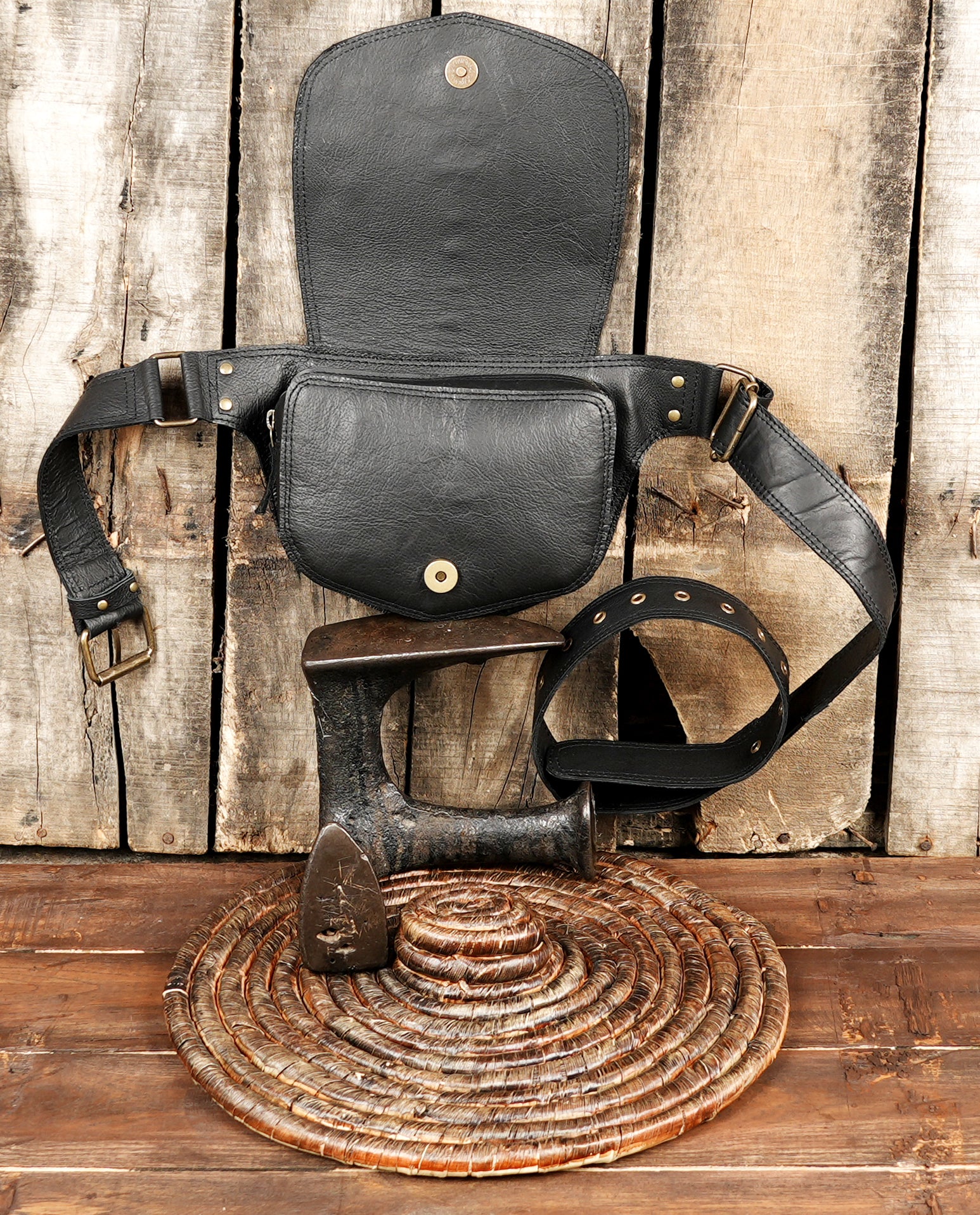 Adjustable leather belt