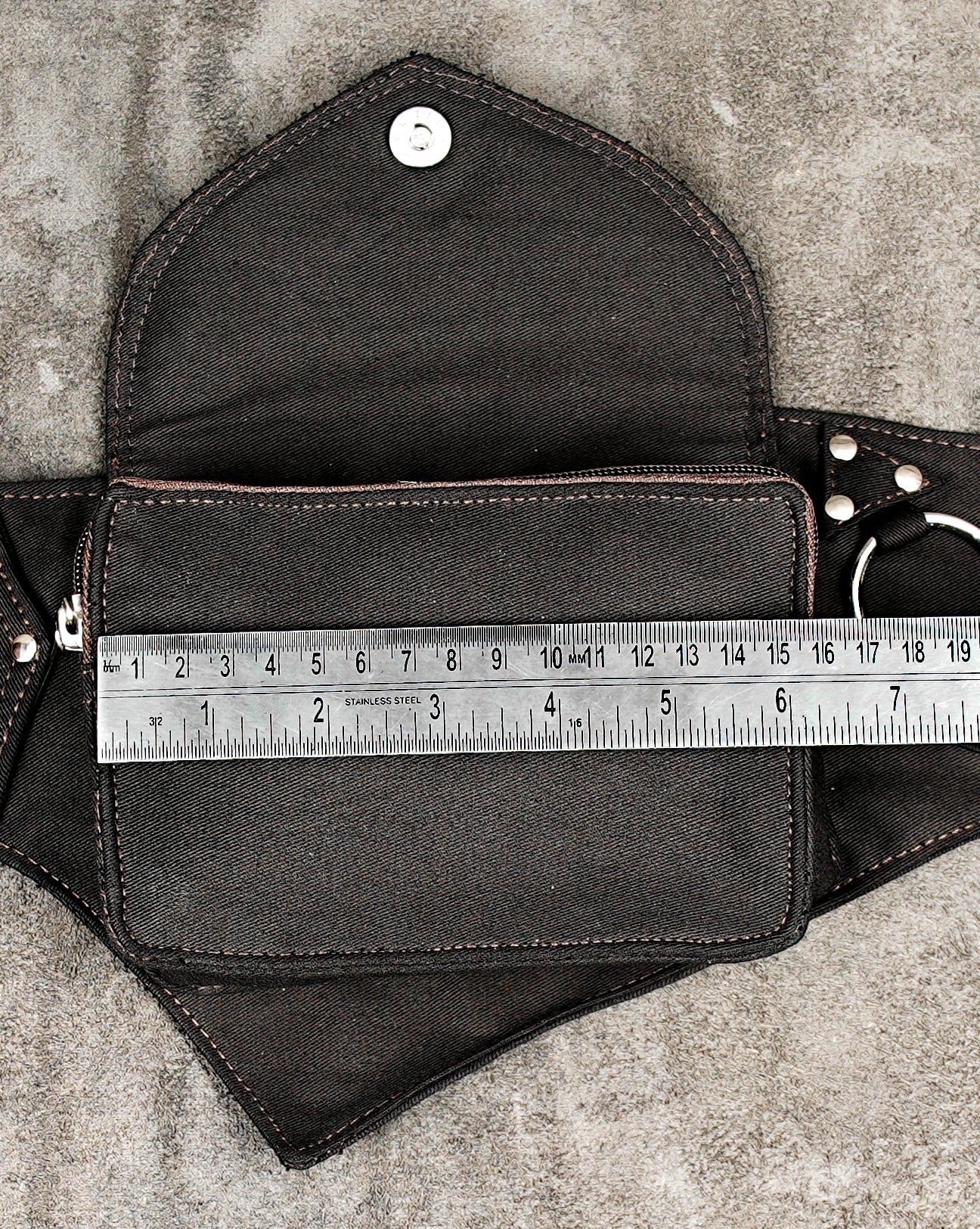 Gothic festival belt bag with cotton fabric design