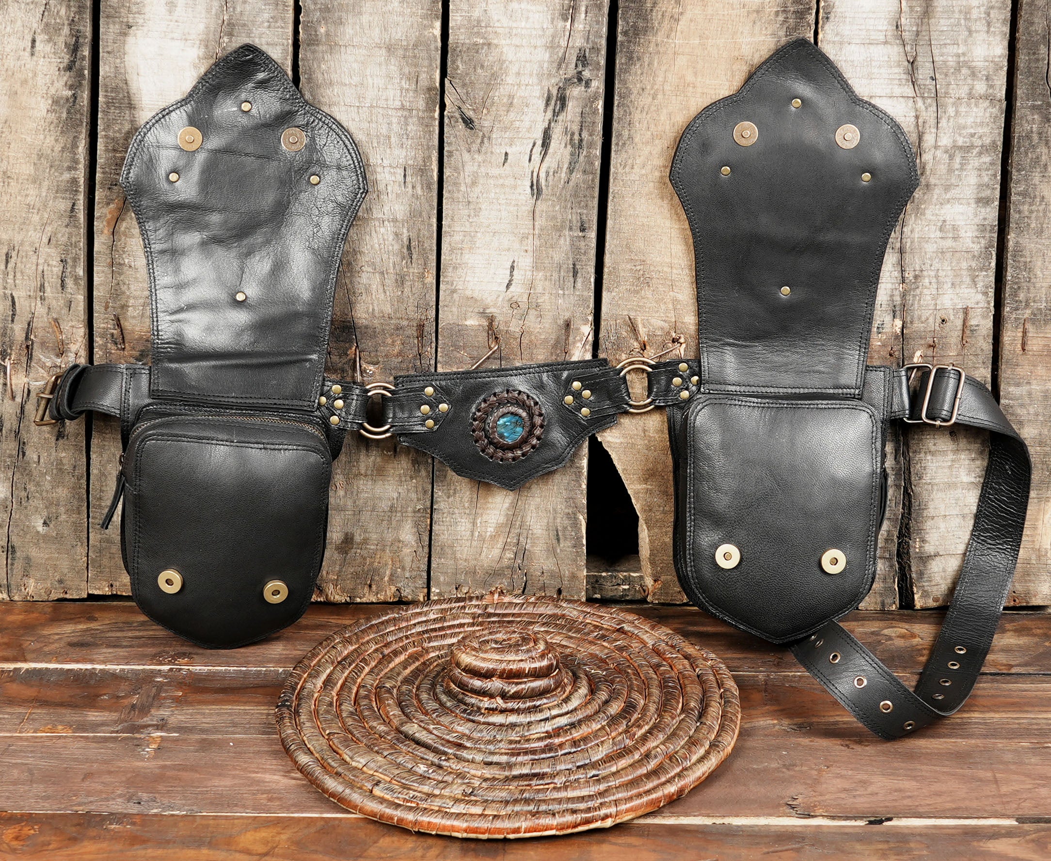 Unisex artisan belt bag with boho and Western style details
