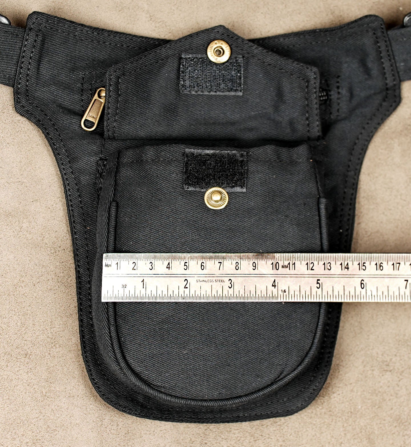 Boho style hip bag made from durable cotton canvas