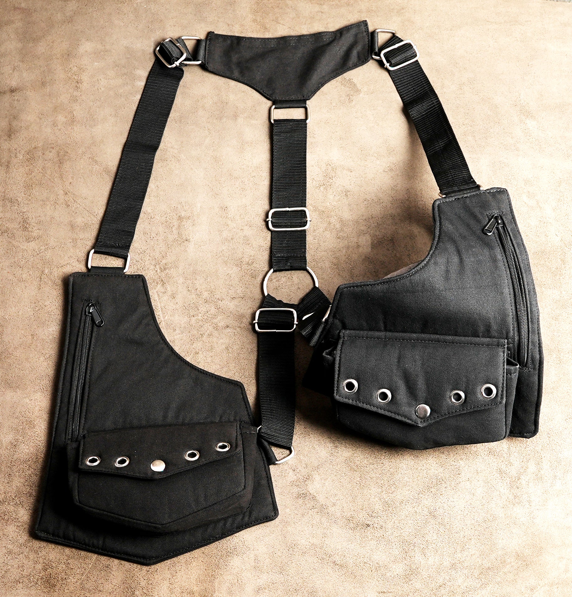 Unisex holster bag harness for everyday carry