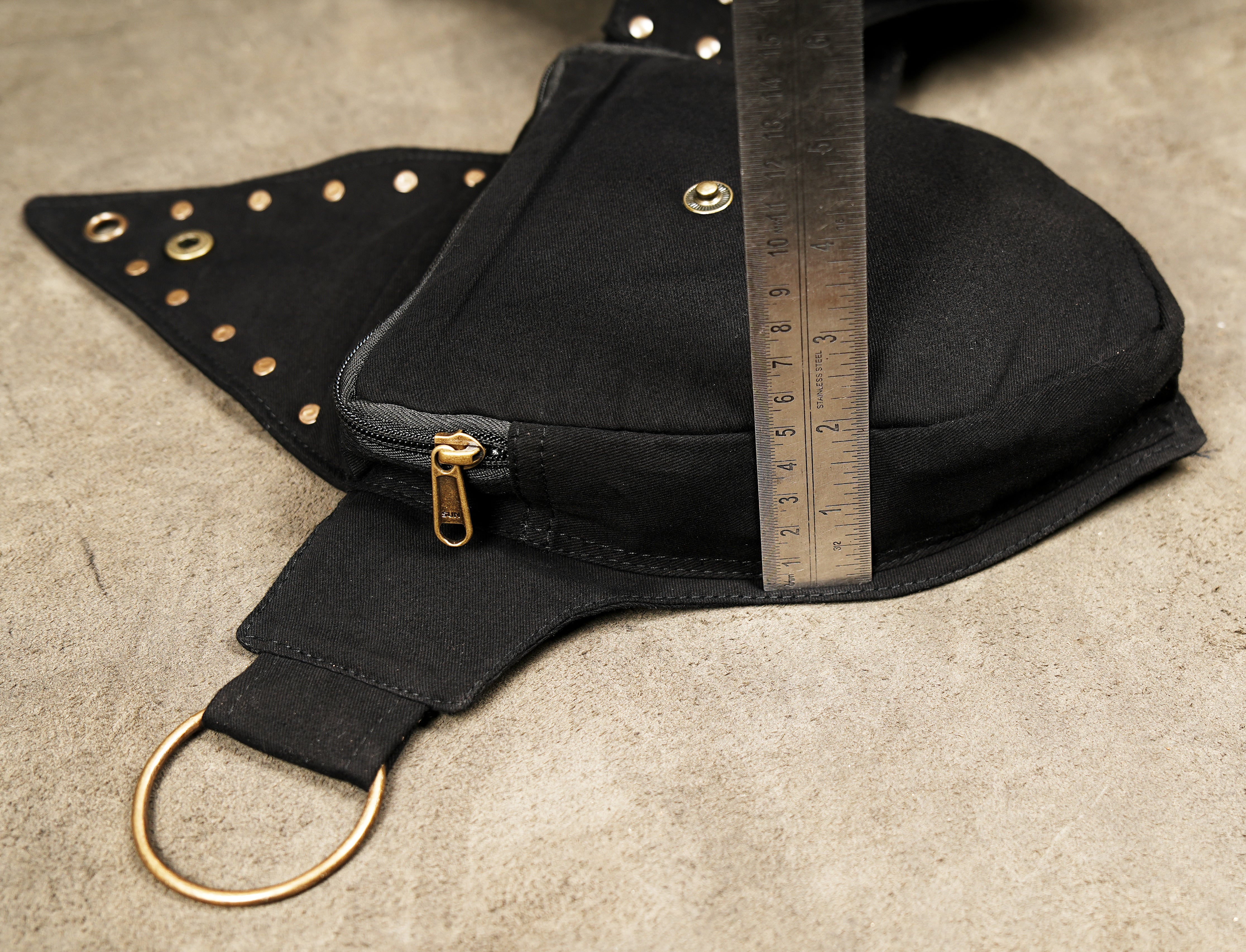 Festival-ready cotton utility belt with brass hardware