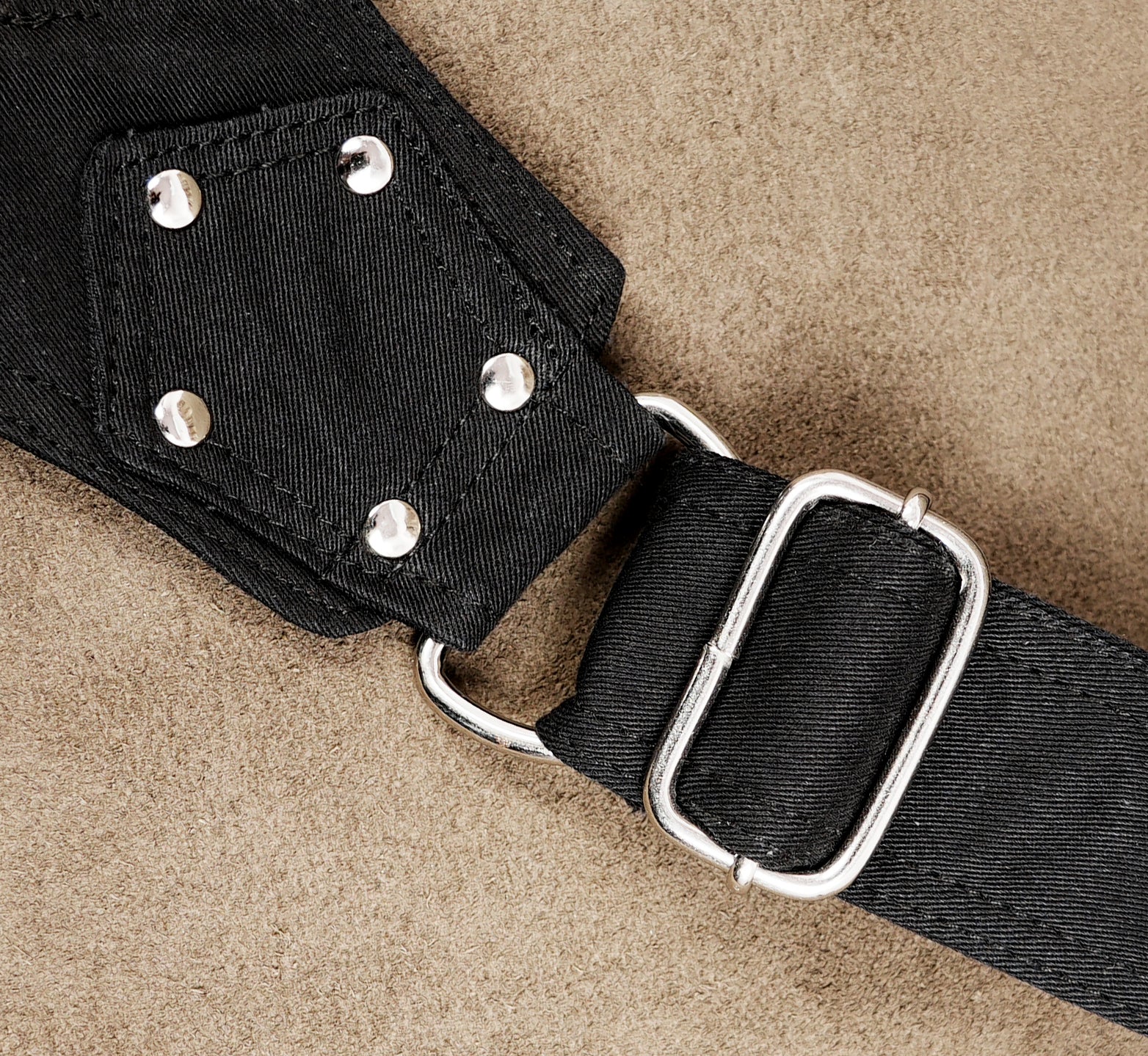 Black cotton drop leg bag for motorcycle riding and travel