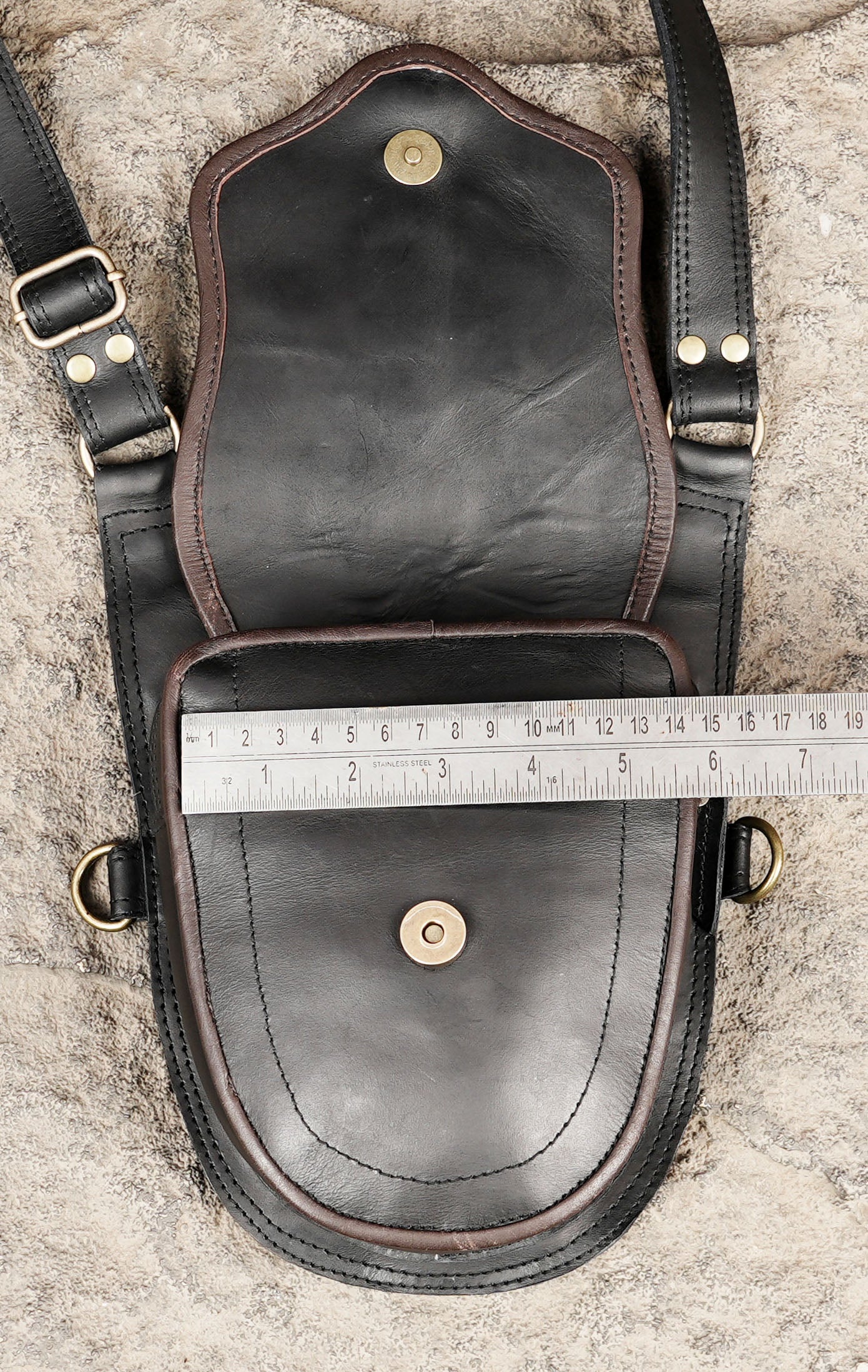 Leather Burning Man Chest Bag