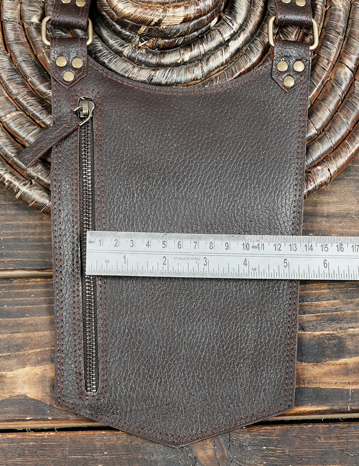 Premium quality leather chest holster with dual storage pouches