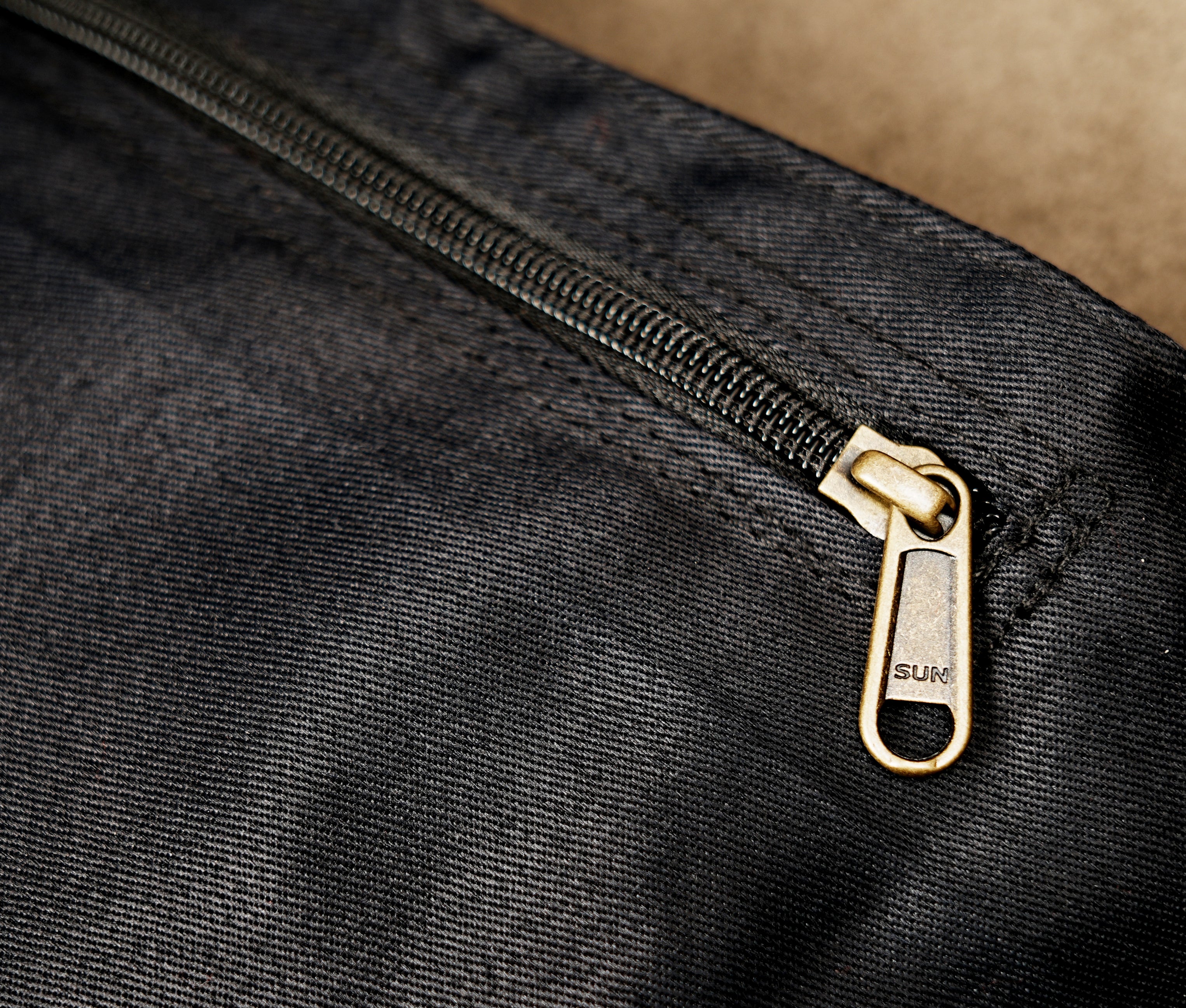 Steampunk style cotton waist pouch with metal stud details