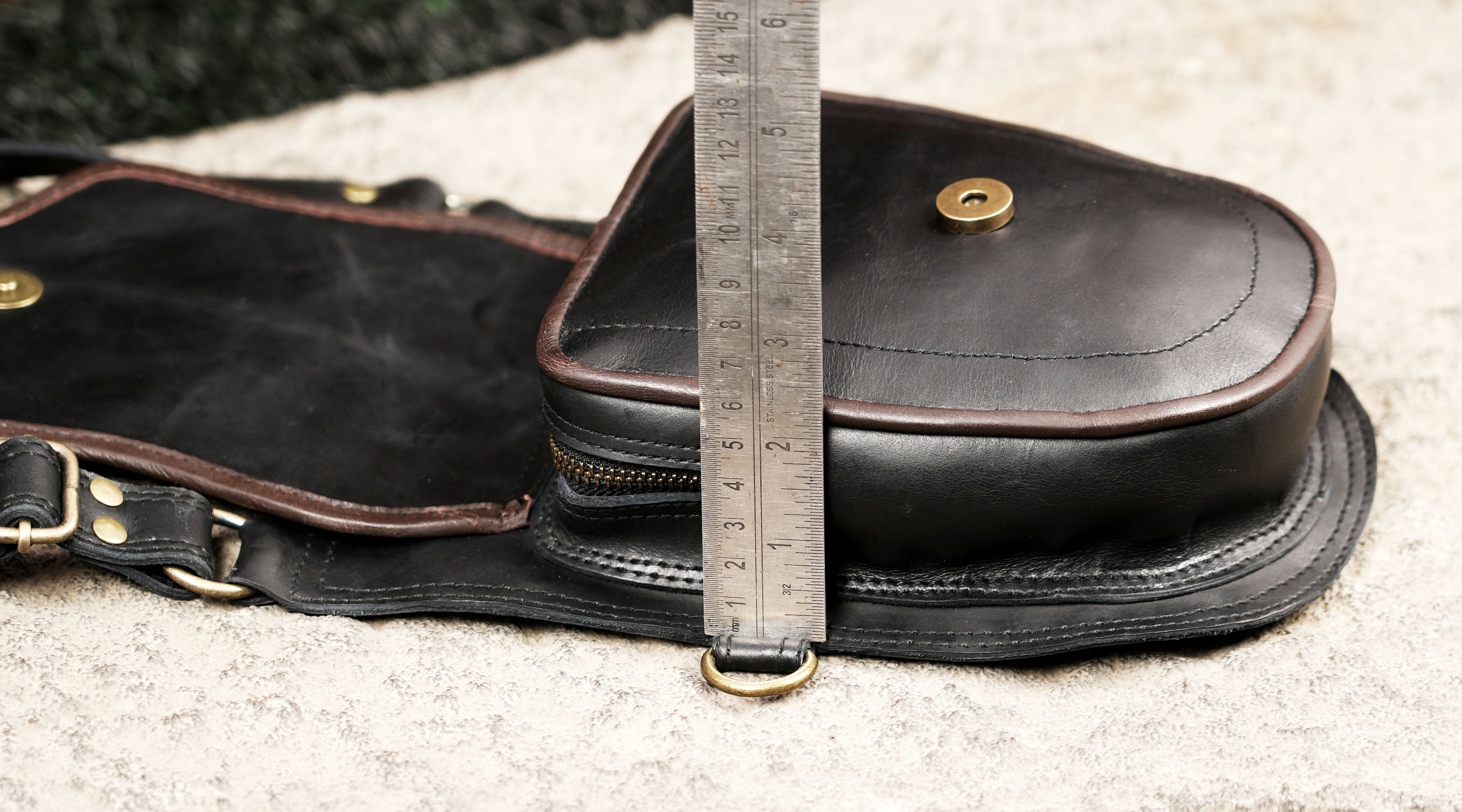 Gothic Leather Shoulder Bag