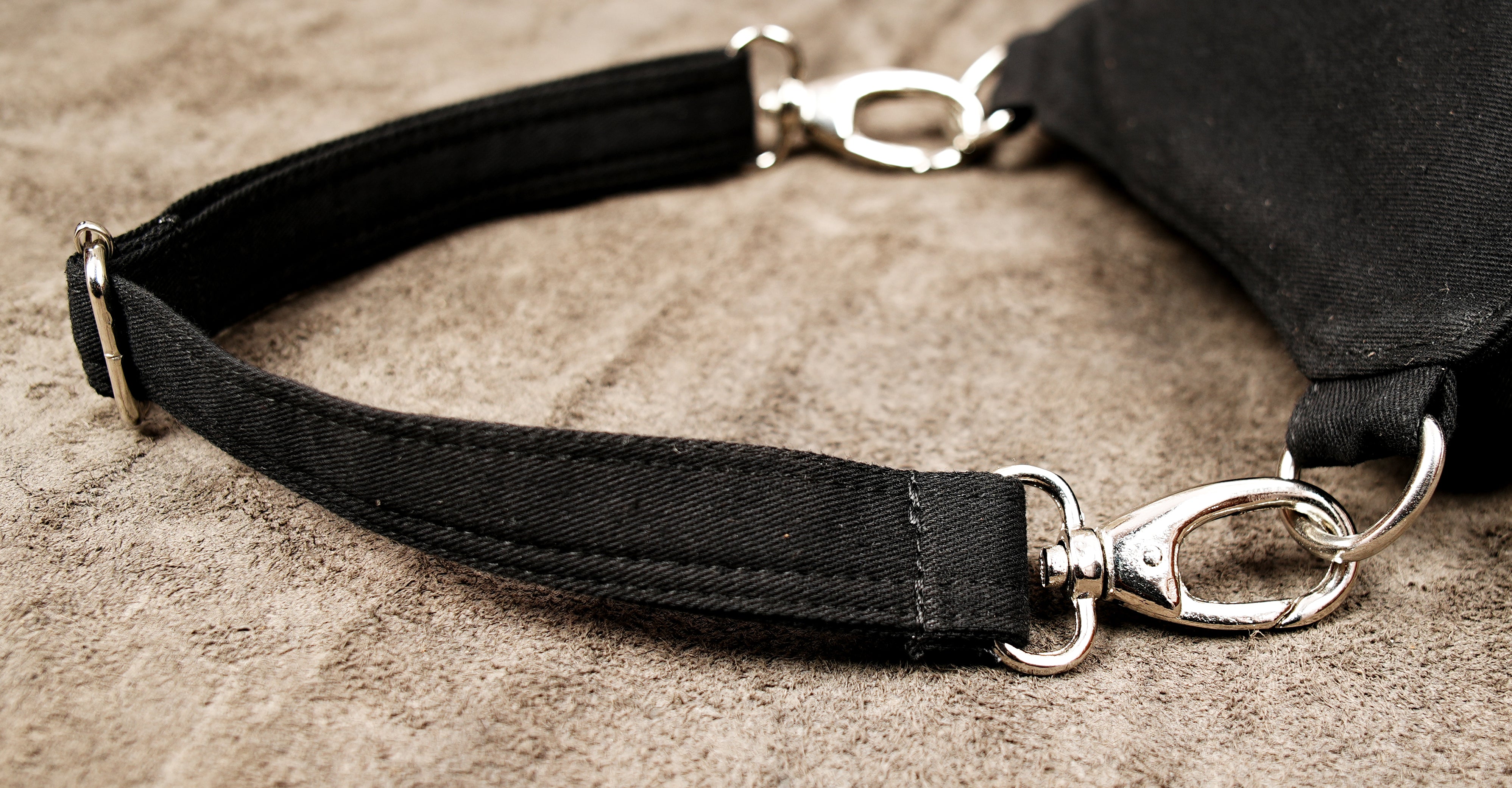 Dark wear aesthetic drop leg utility pouch crafted from black cotton