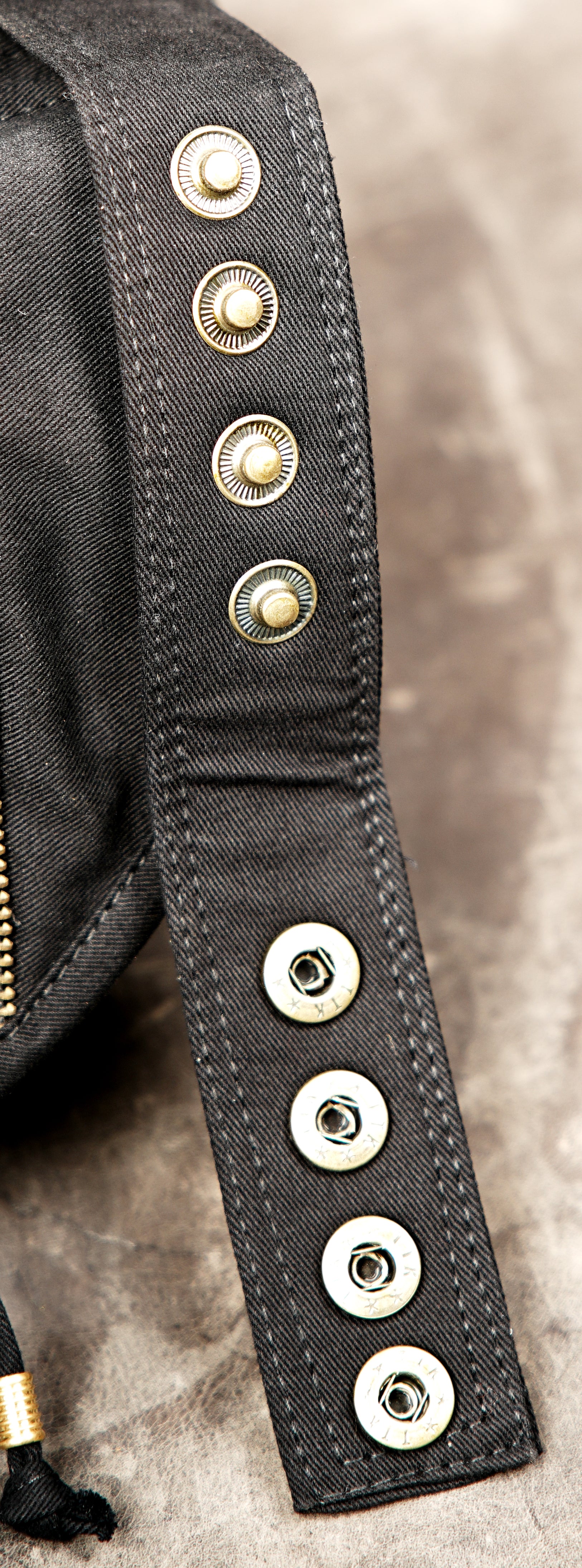 Leather belt pouch with adjustable strap and brass hardware