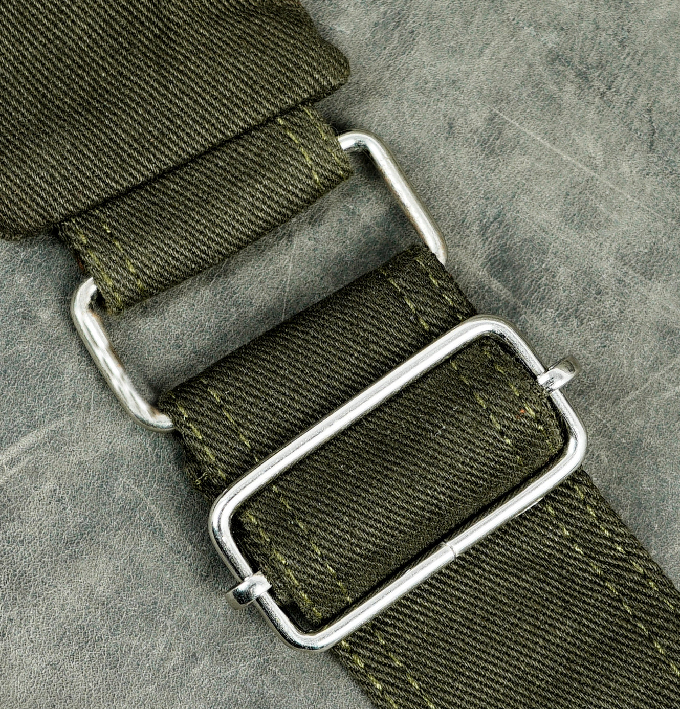Olive green travel belt bag for passport, phone and cards