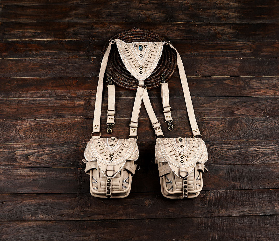 Handmade Genuine Leather Holster with Adjustable Straps || Steampunk Style Leather Holster (LT-AB-HLS-6003)