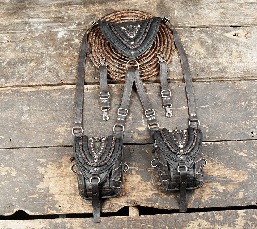 gemstone leather bag