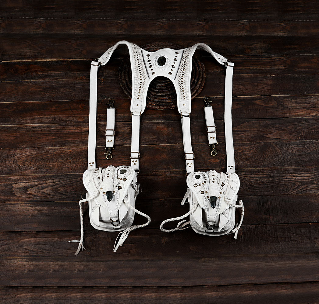 leather harness bag for men and women, utility + fashion