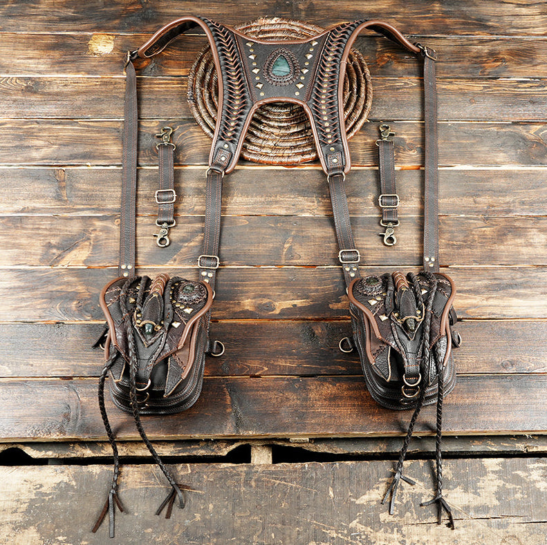 statement harness holster bag combining utility and artisan craft