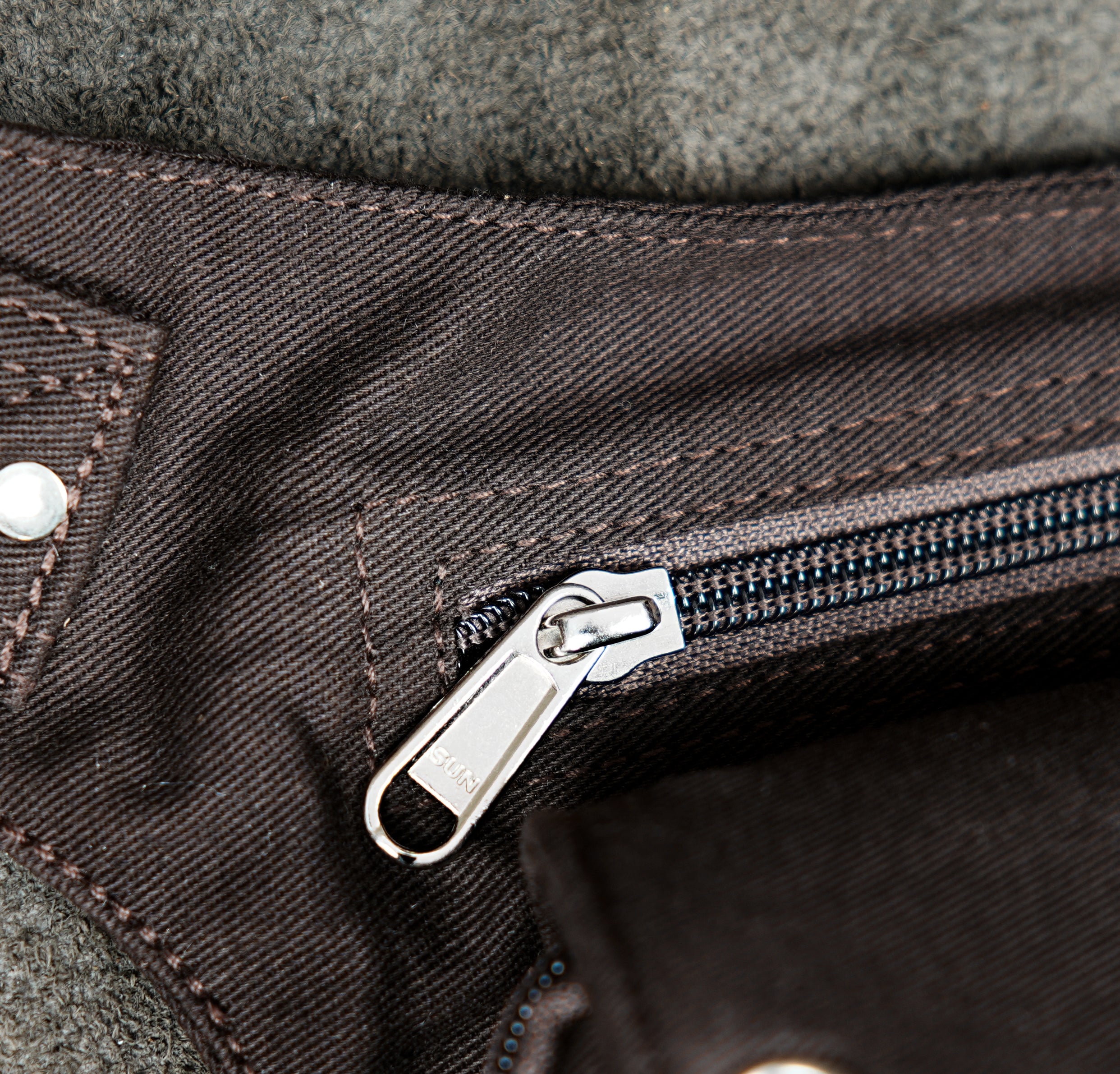 Handcrafted cotton hip bag with metal ring hardware