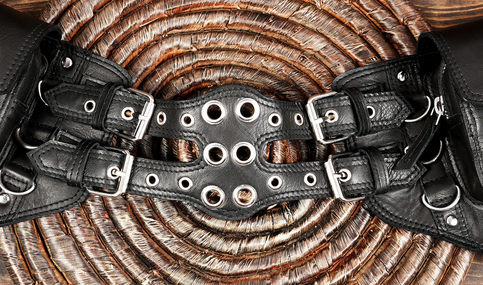 Utility Belt Goth Hip Bag Handmade Black Leather Utility Belt Bag Steampunk Hip Pouch 