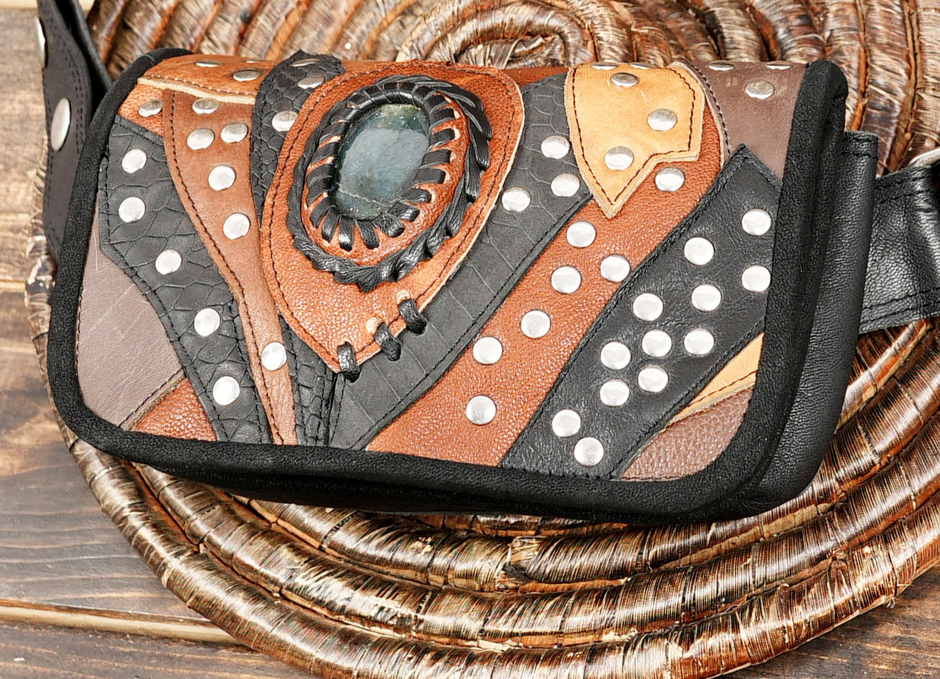 Handmade Leather Waist Bag – Burning Man, Cosplay & Renaissance Fair Utility Belt