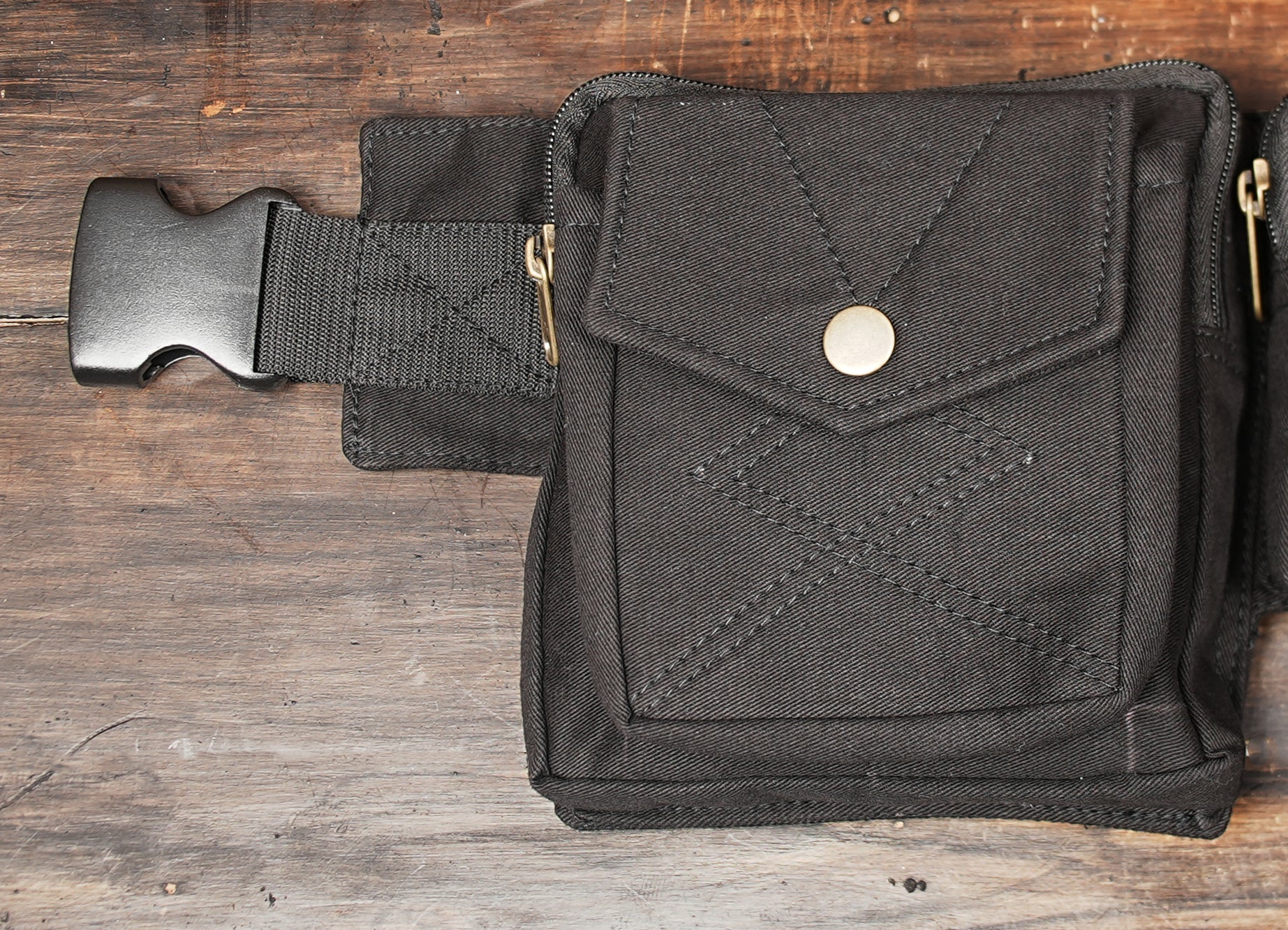 Multi pocket festival belt bag for everyday carry and outdoor adventures