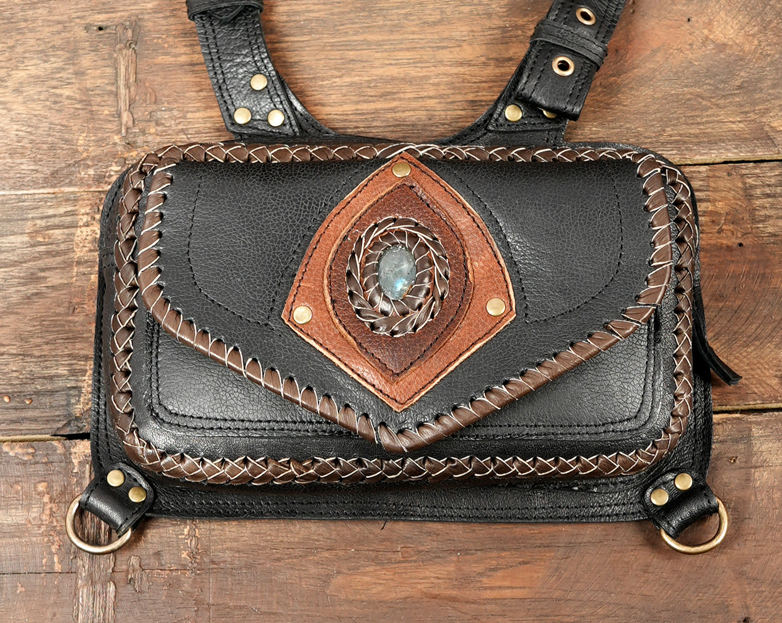 Gemstone Harness Bag | Unisex Leather Holster Belt