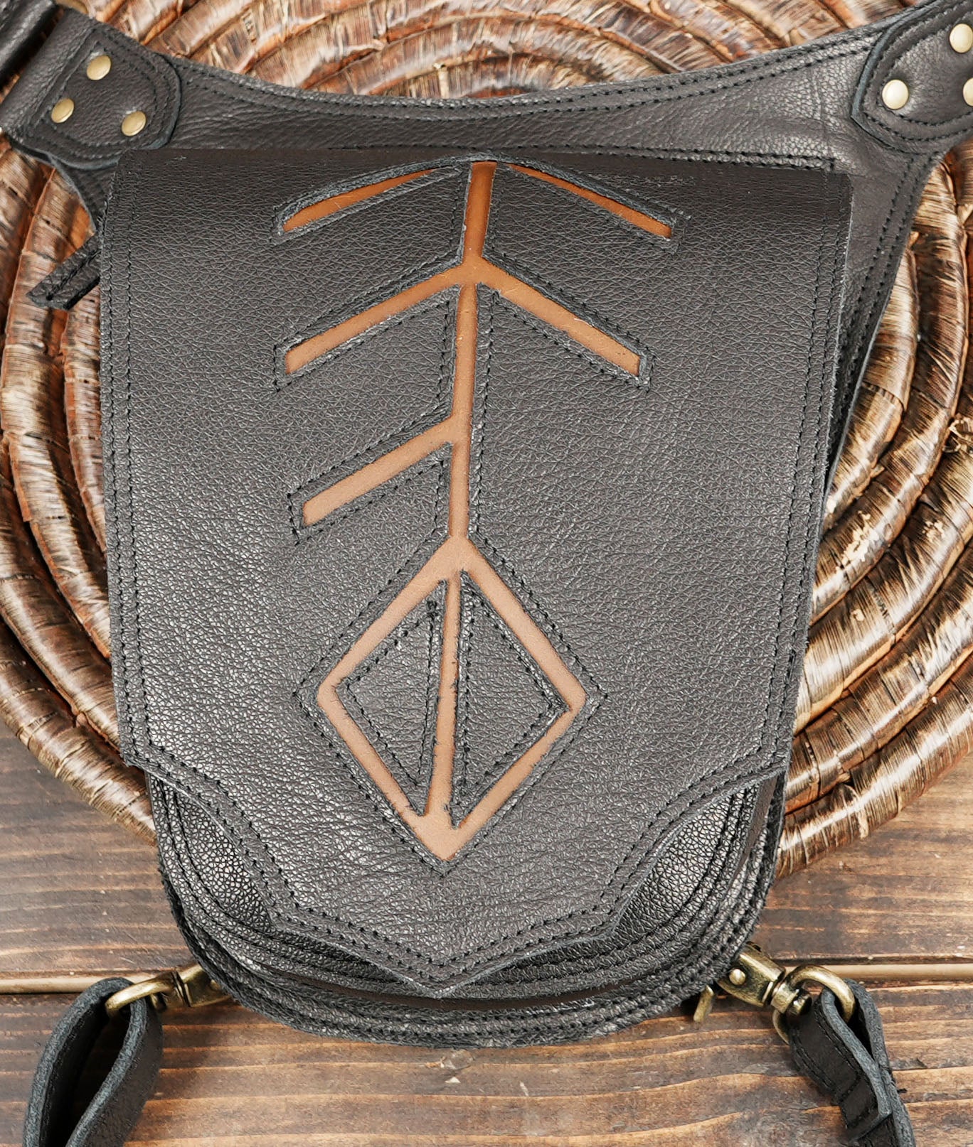 Leather Waist & Thigh Belt Bag – Festival Utility Hip Pouch, Steampunk (LT-AB-WBTS-6040)
