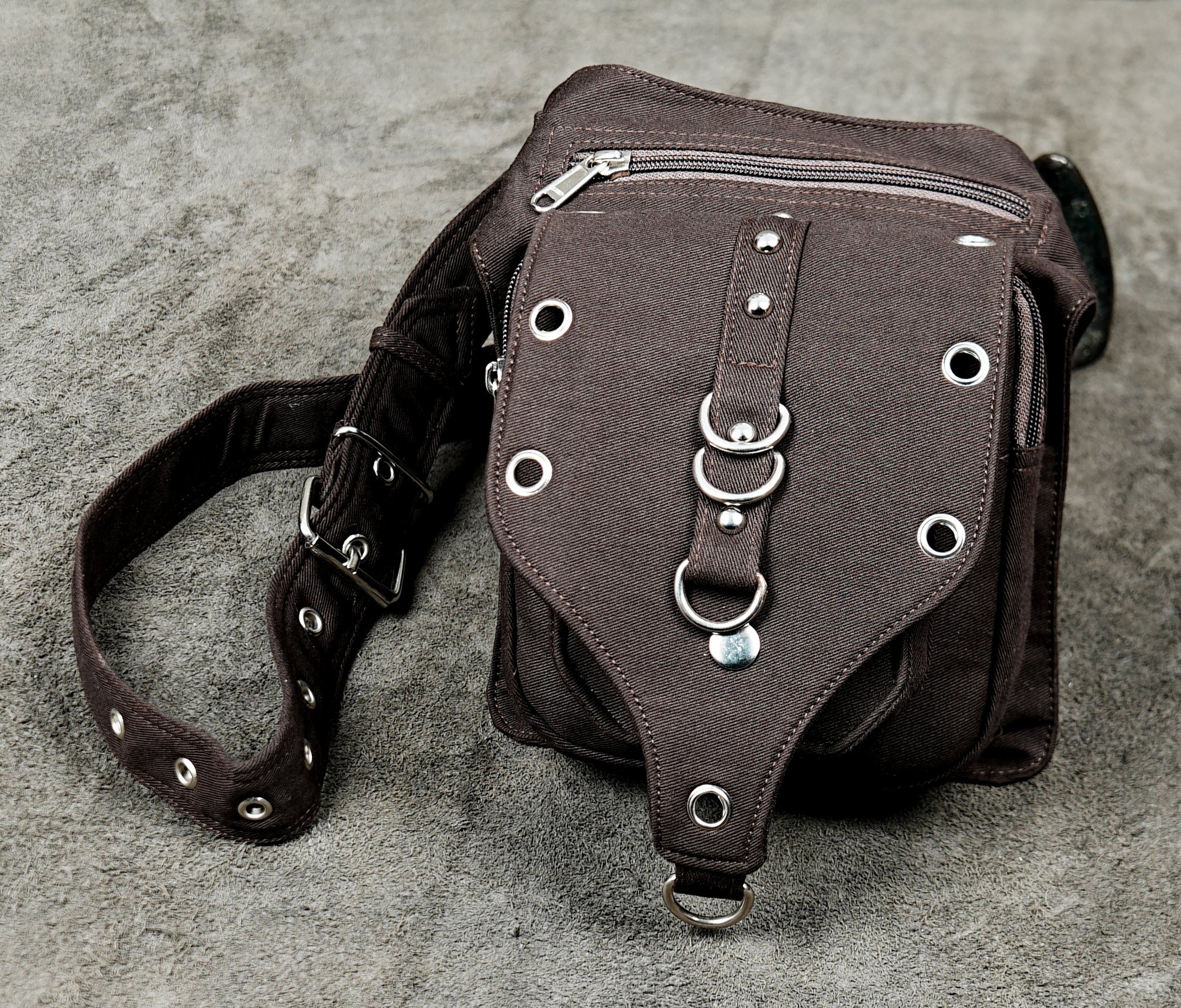 Cotton waist bag for phone, keys and wallet