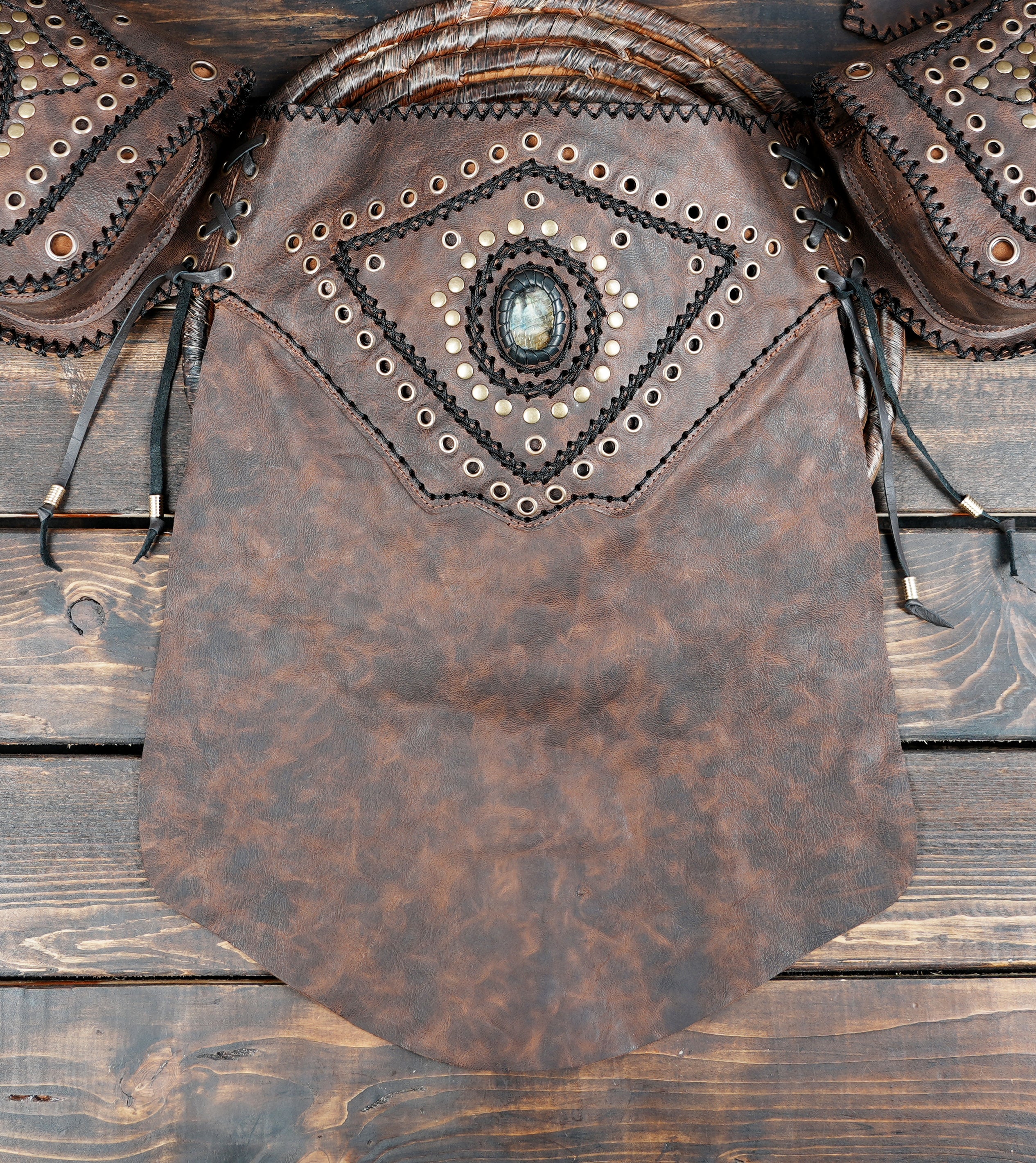 Steampunk festival waist belt with utility pouches