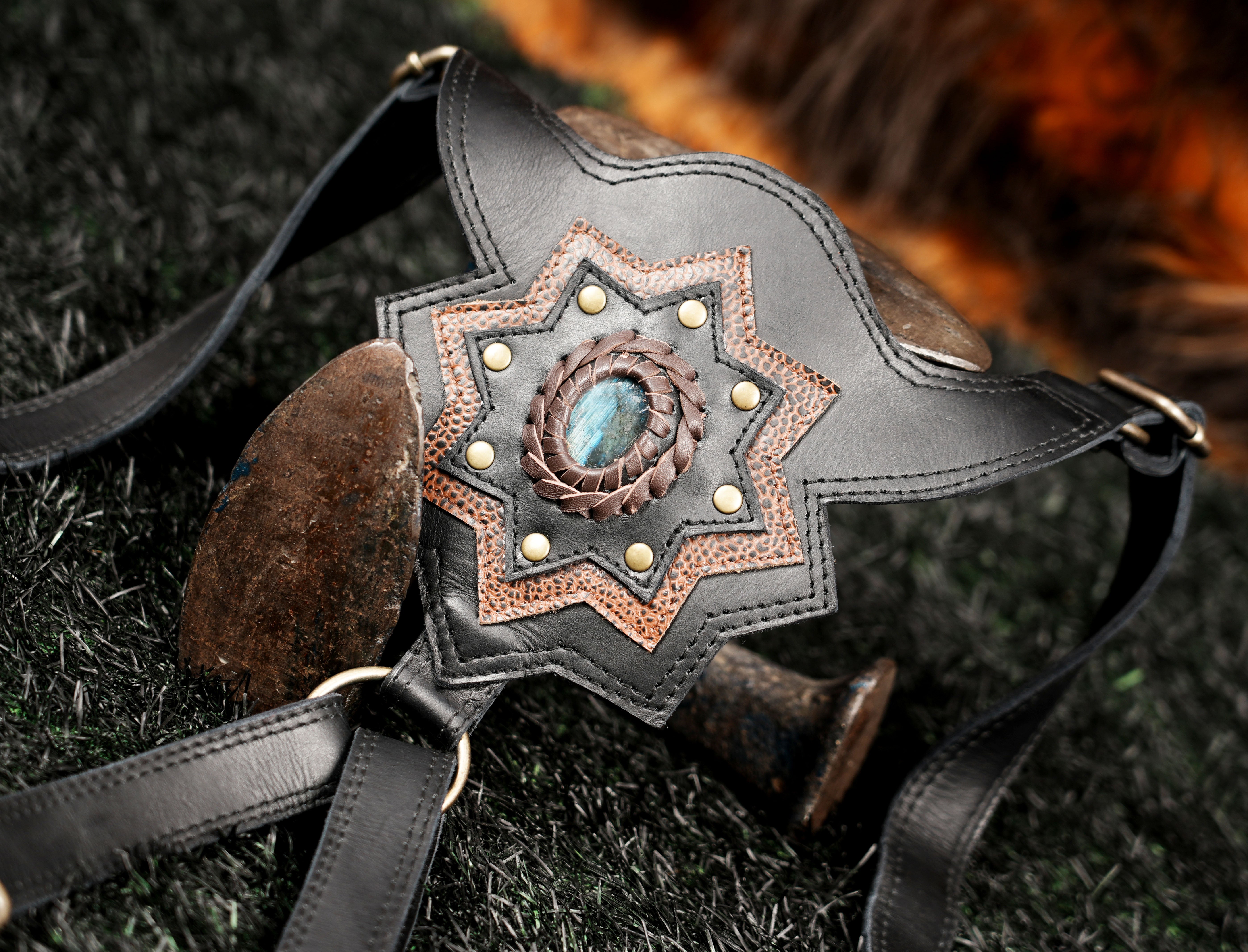 Leather Chest Rig Festival Bag