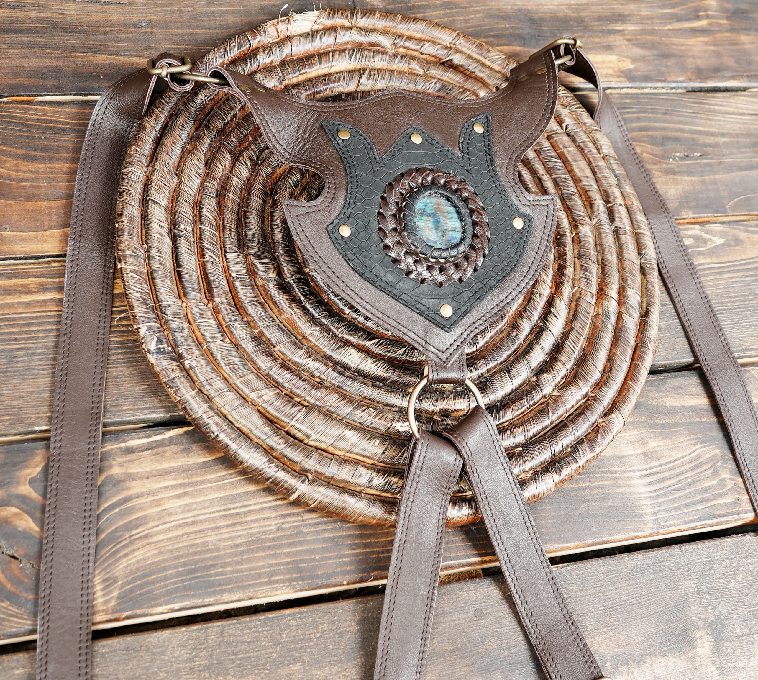 Gothic Leather Holster Belt with Pouches – Tribal Festival Utility Harness