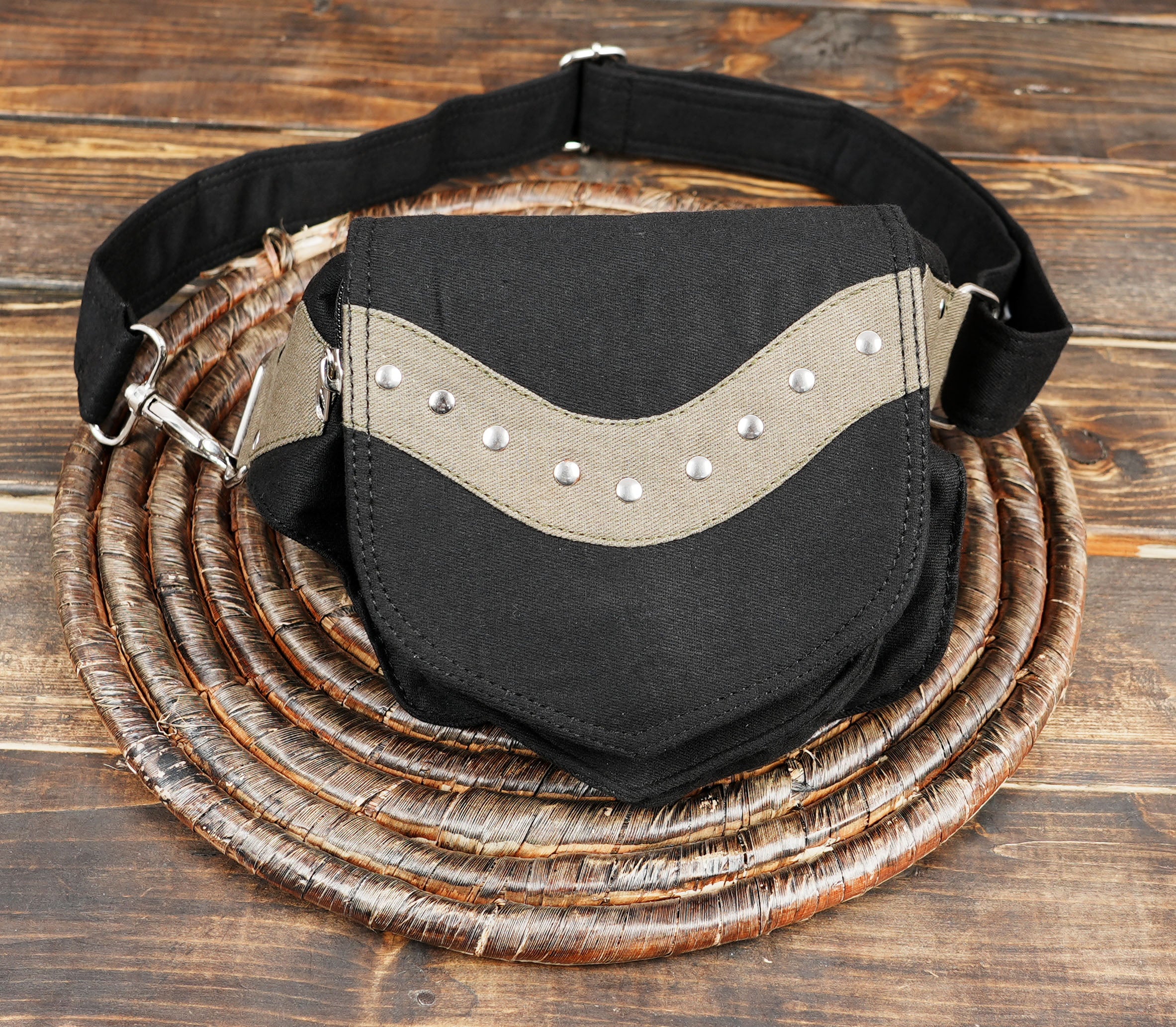 Ethical canvas waist bag made in Australia, featuring breathable cotton and a durable strap.