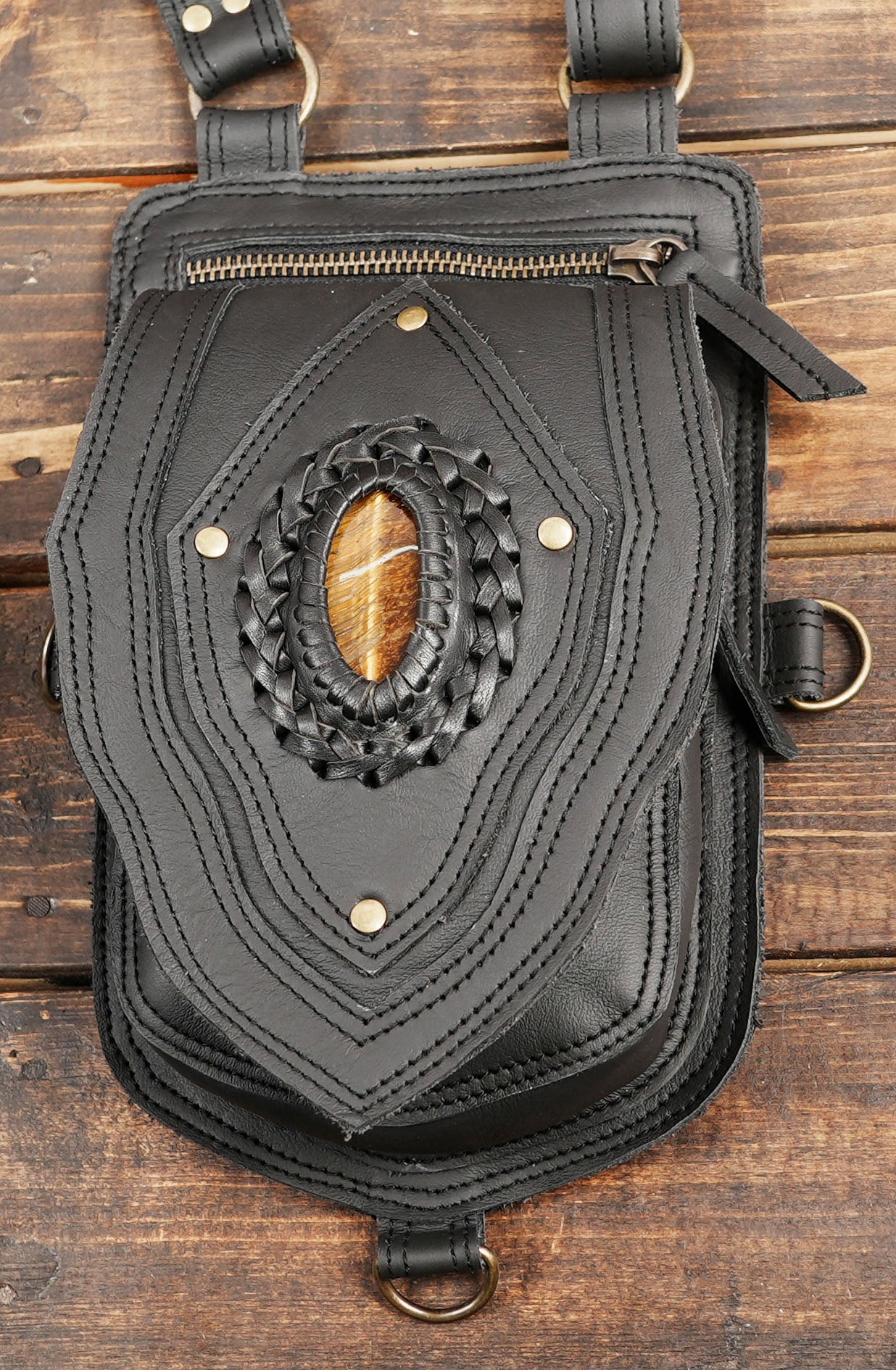 Handcrafted Leather Utility Holster , Unisex Travel Bag 