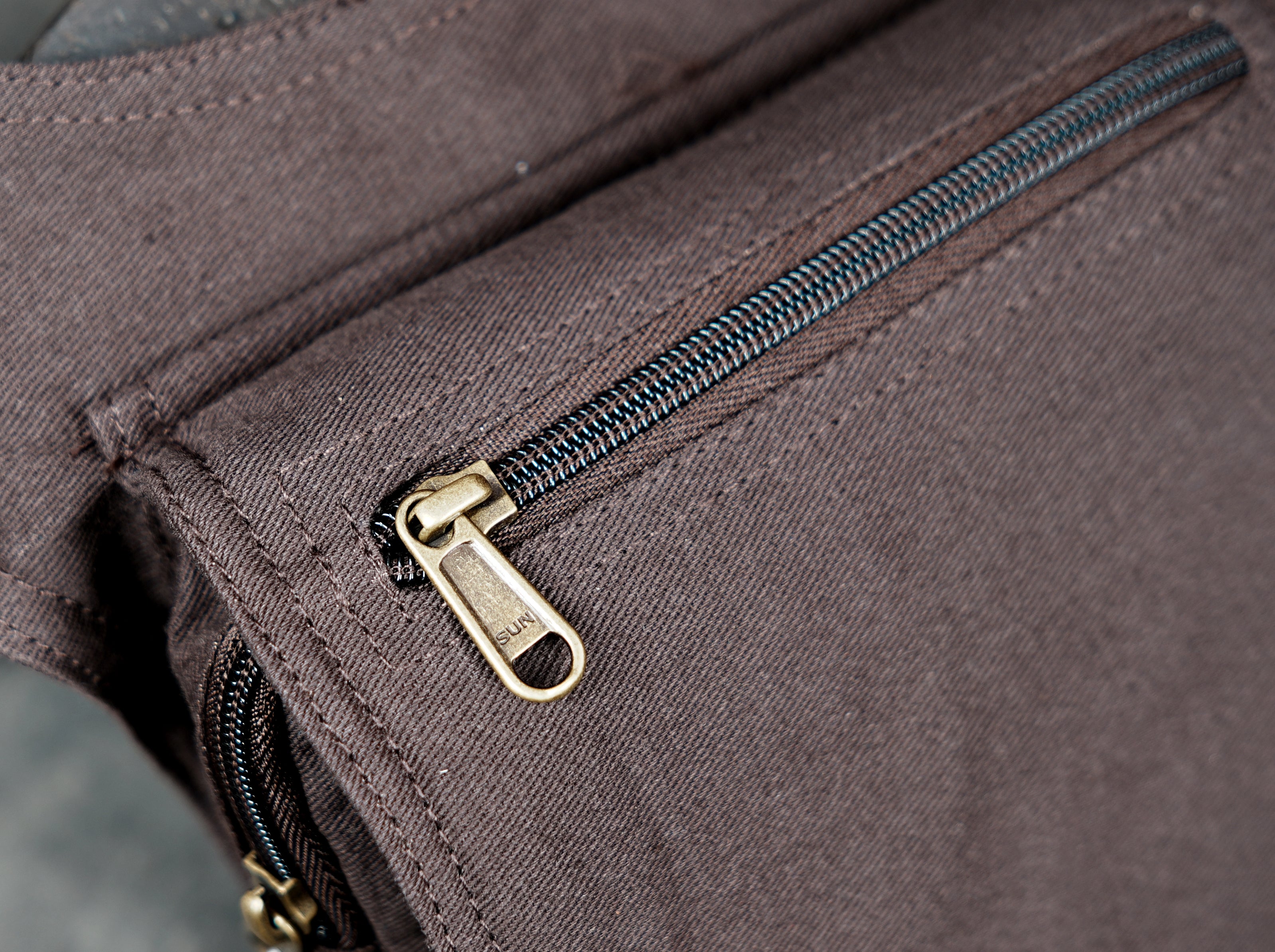 Cotton runner belt bag for keys, phone and cash