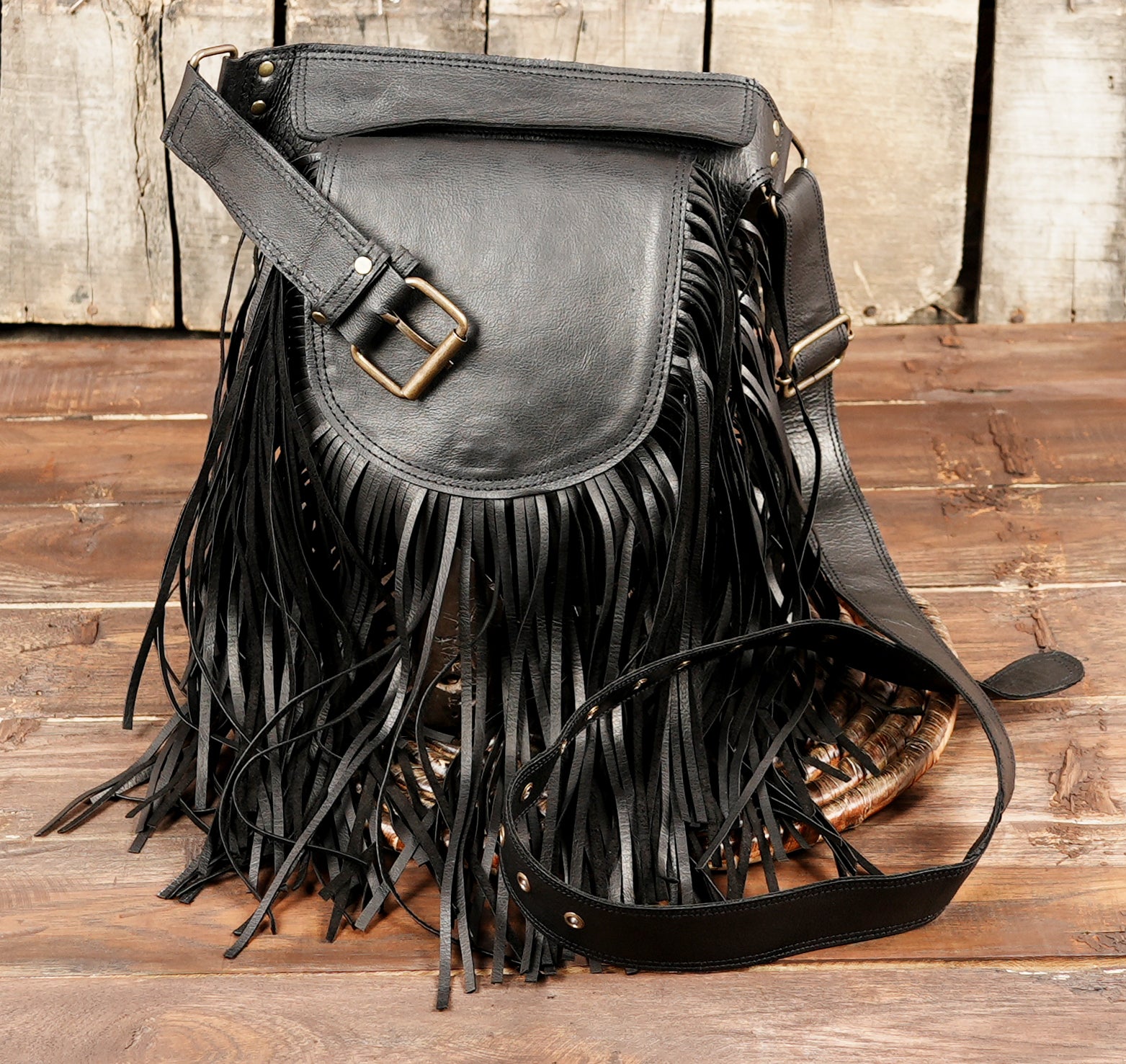 luxury handmade leather waist pouch