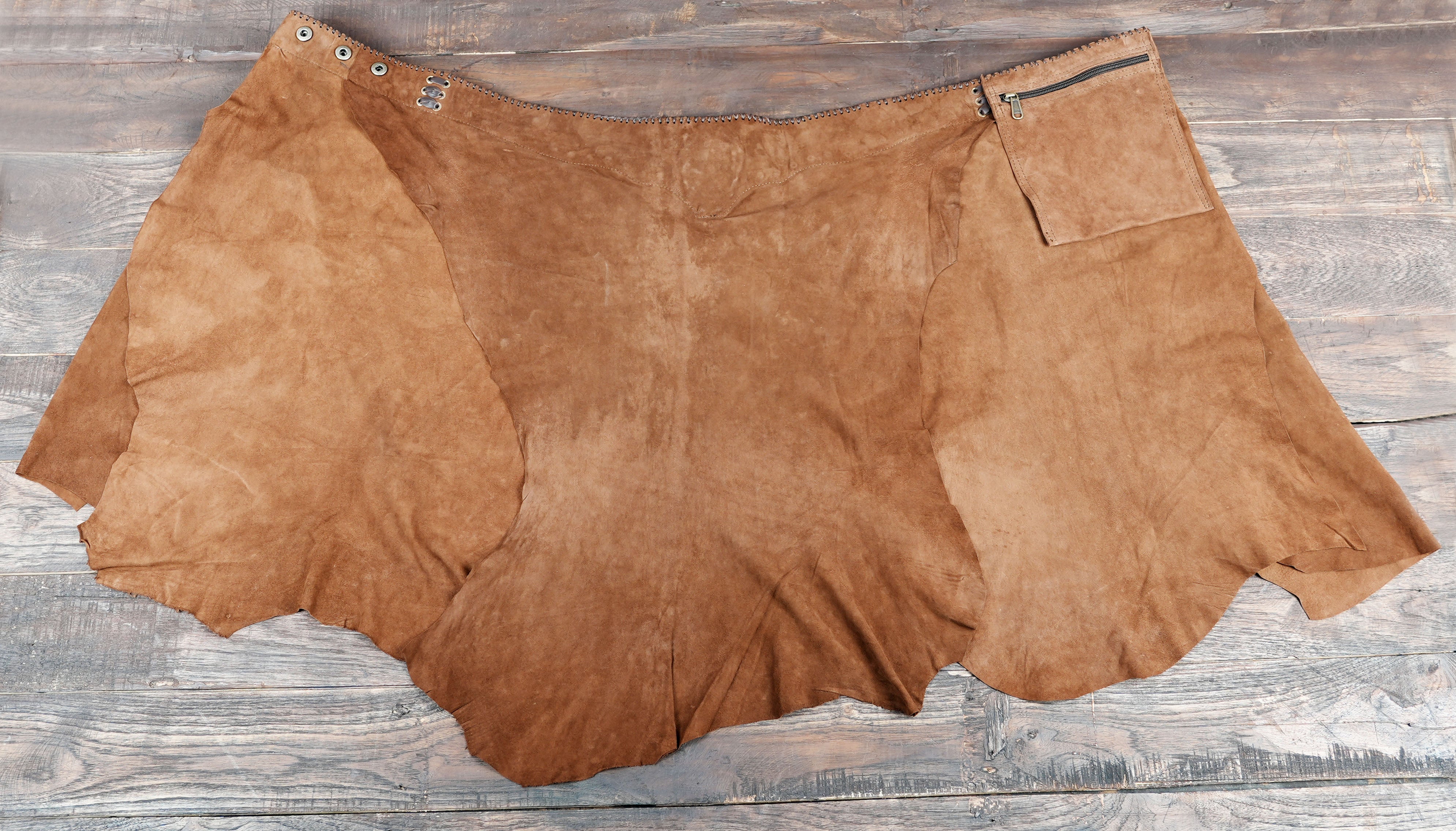 Raw edge hemline for a rugged, earthy style that makes every piece unique