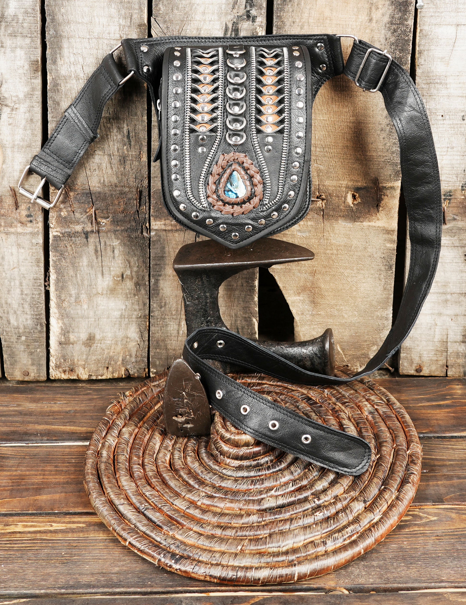 adjustable hip belt pouch for festivals, travel, cosplay, and boho style.