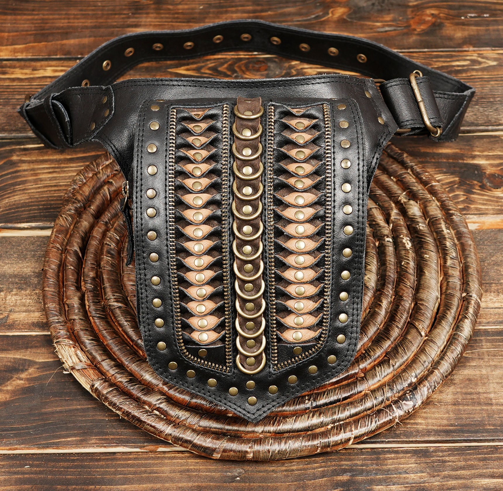 Leather Fanny Pack For Woman, Leather Belt Bag men and women both 
