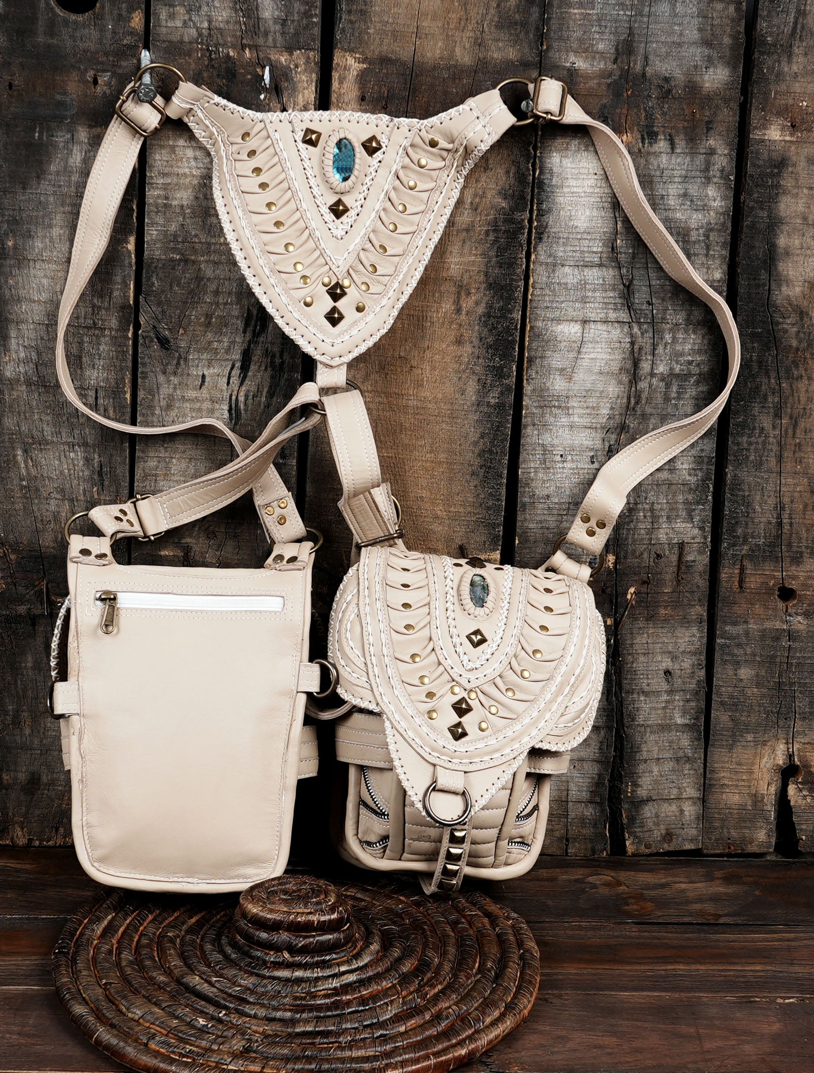 Handmade Genuine Leather Holster with Adjustable Straps || Steampunk Style Leather Holster (LT-AB-HLS-6003)