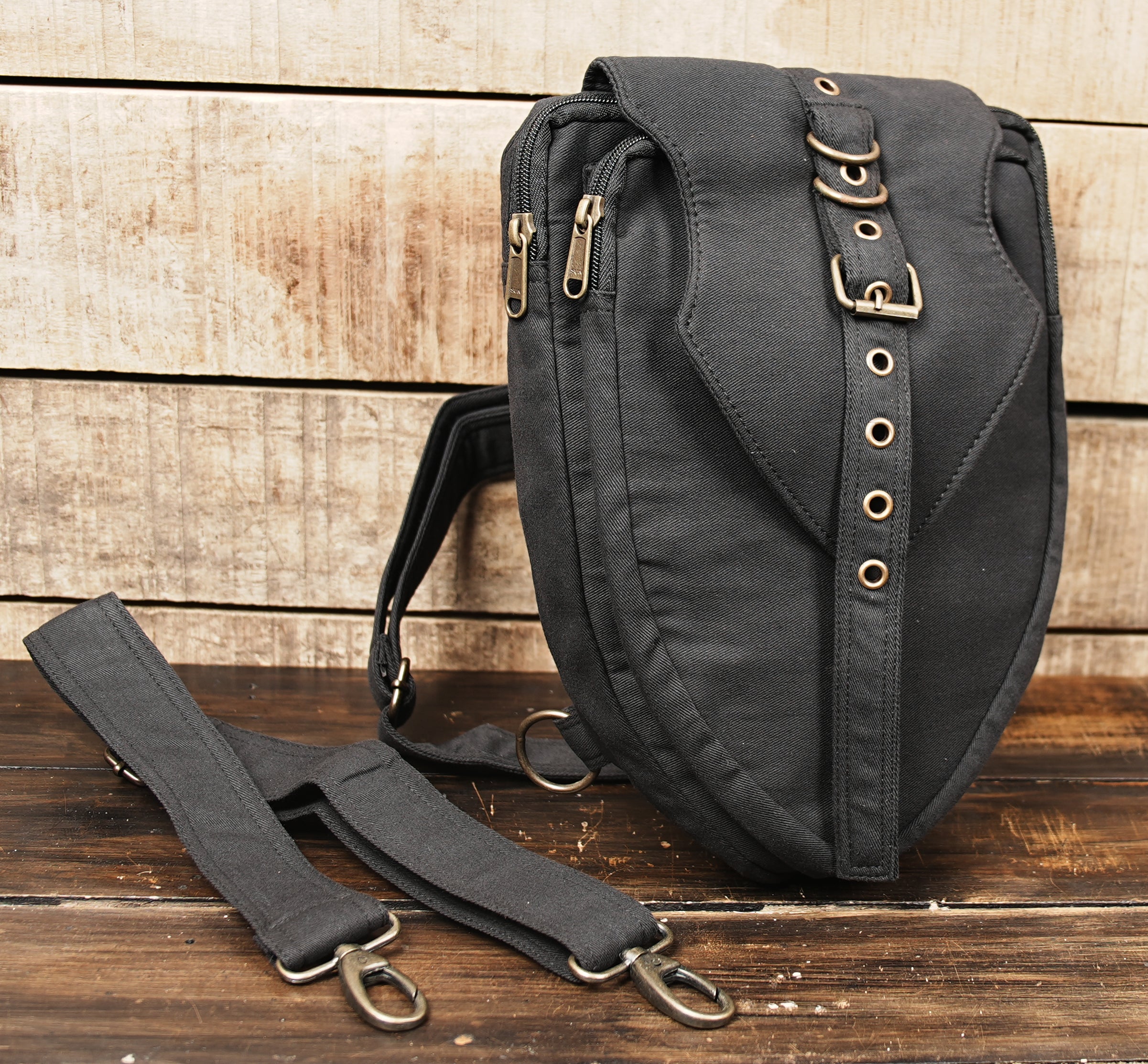 Unisex cotton shoulder belt bag for travel and daily use